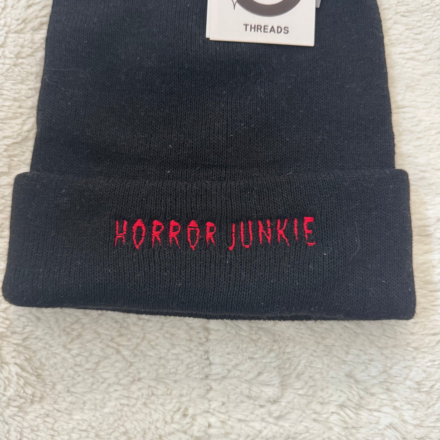 Horror Junkie Ready To Ship Embroidered Beanie