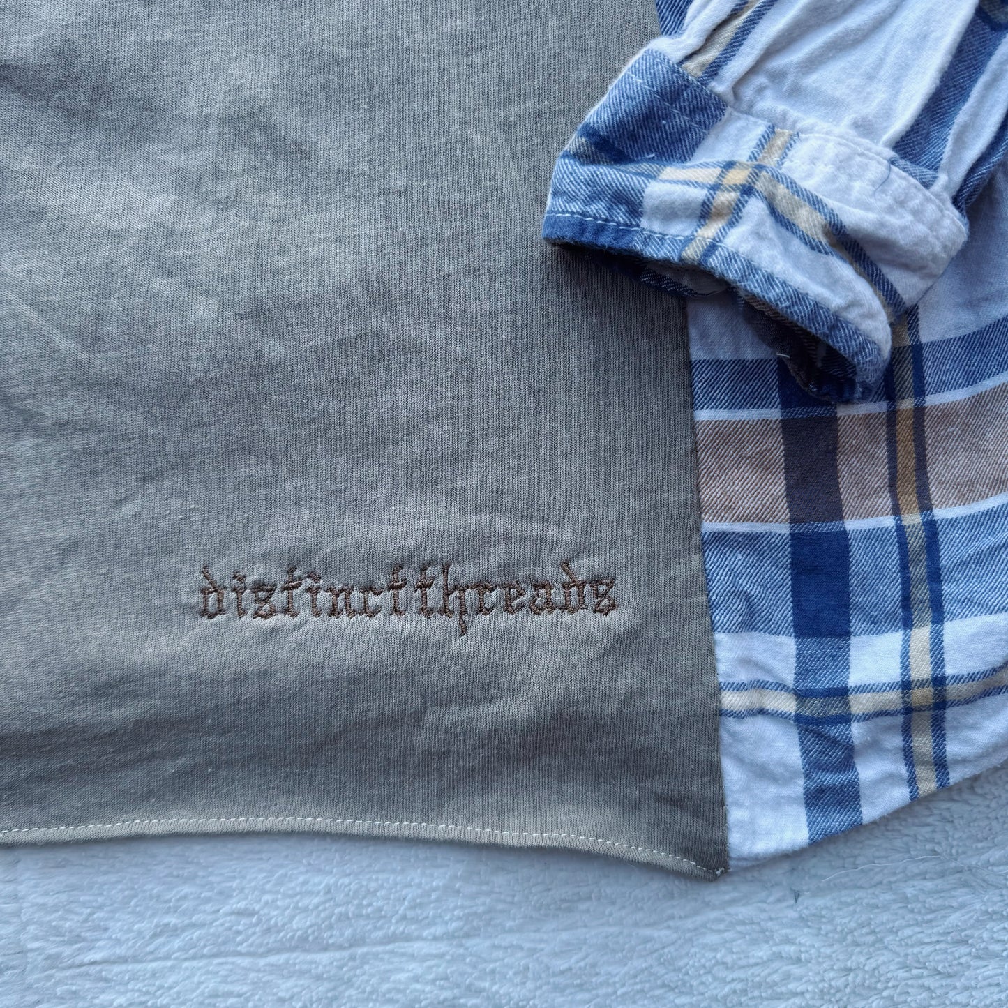 Surfs Up Skelly Reworked Flannel Tee - Size XS-XL