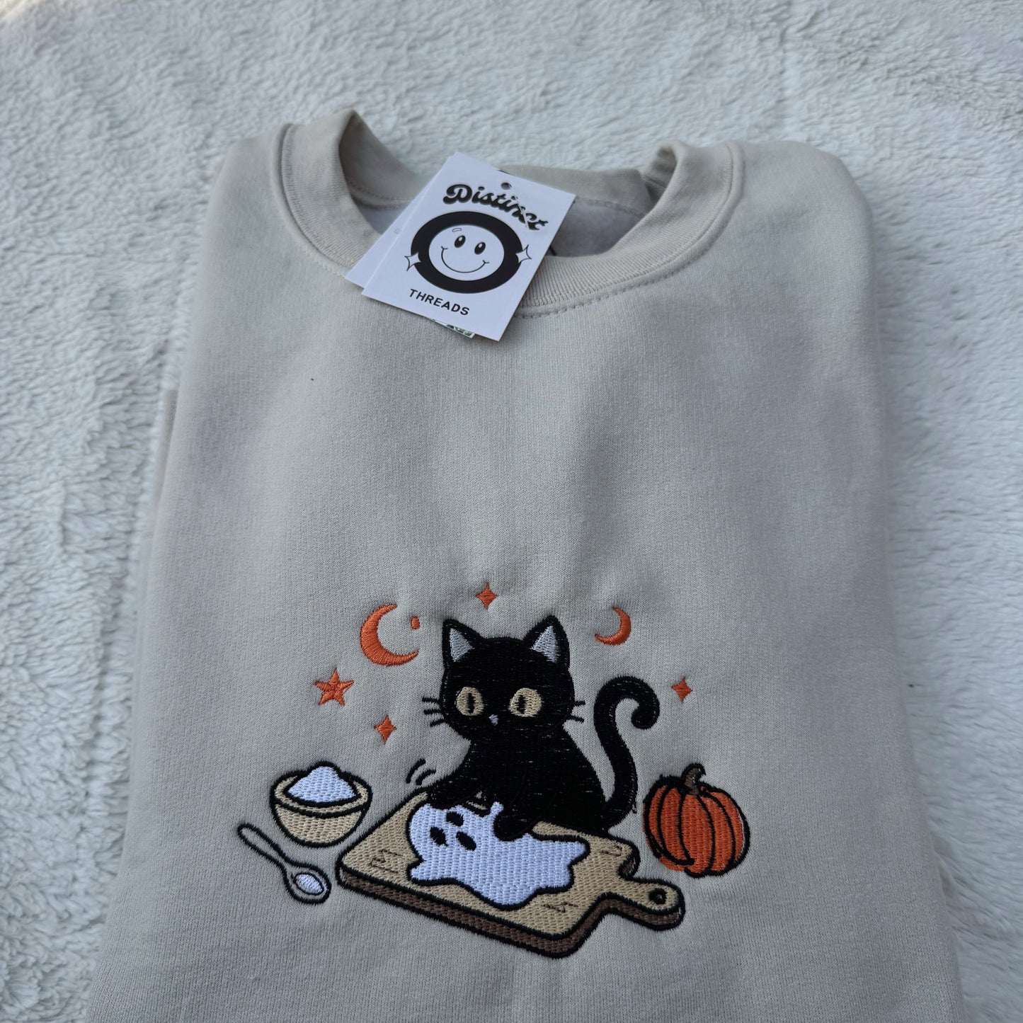 Black Cat Bakery Embroidered Crewneck Sweatshirt