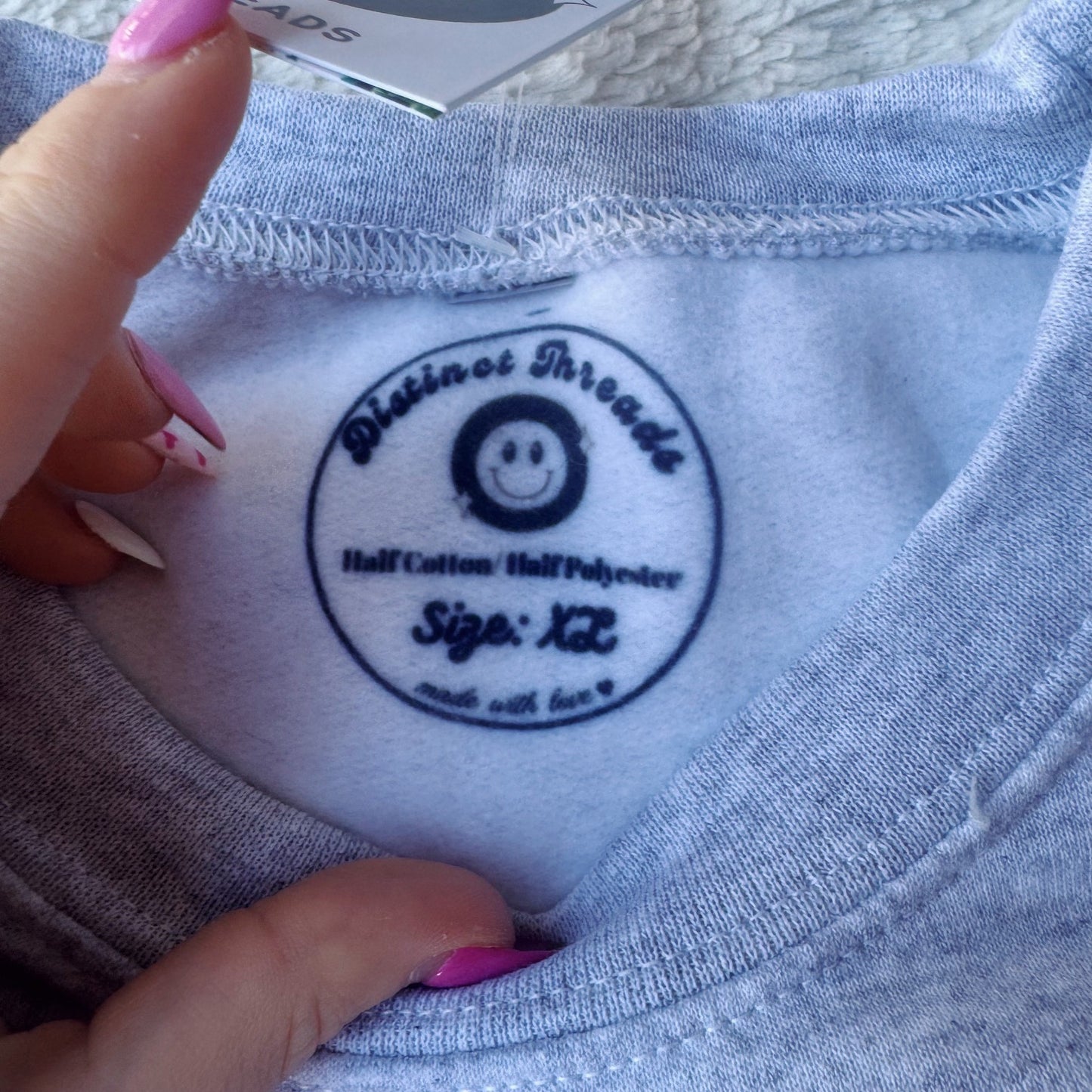 Shamrock Bow Heart Ready To Ship Embroidered Crew - Size XL