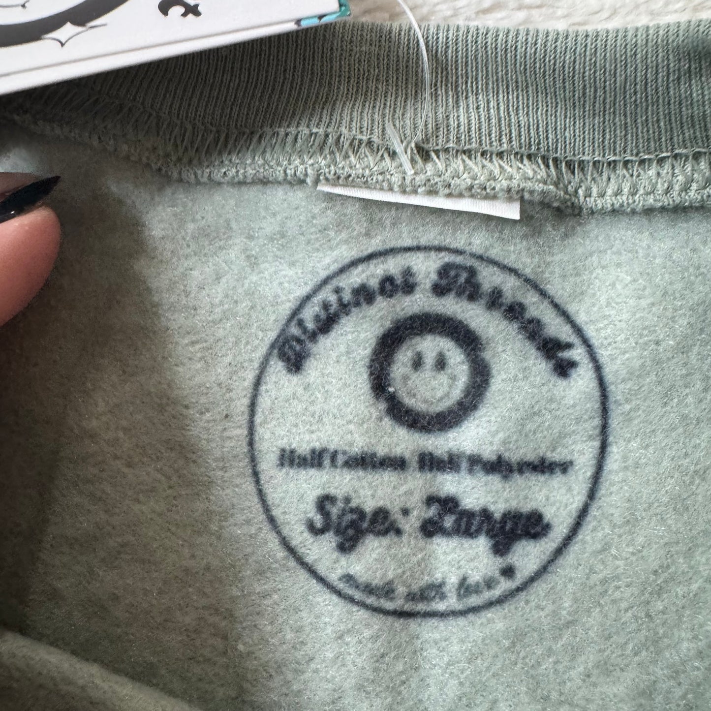 Row Of Pumpkins Ready To Ship Embroidered Crew - Size Large