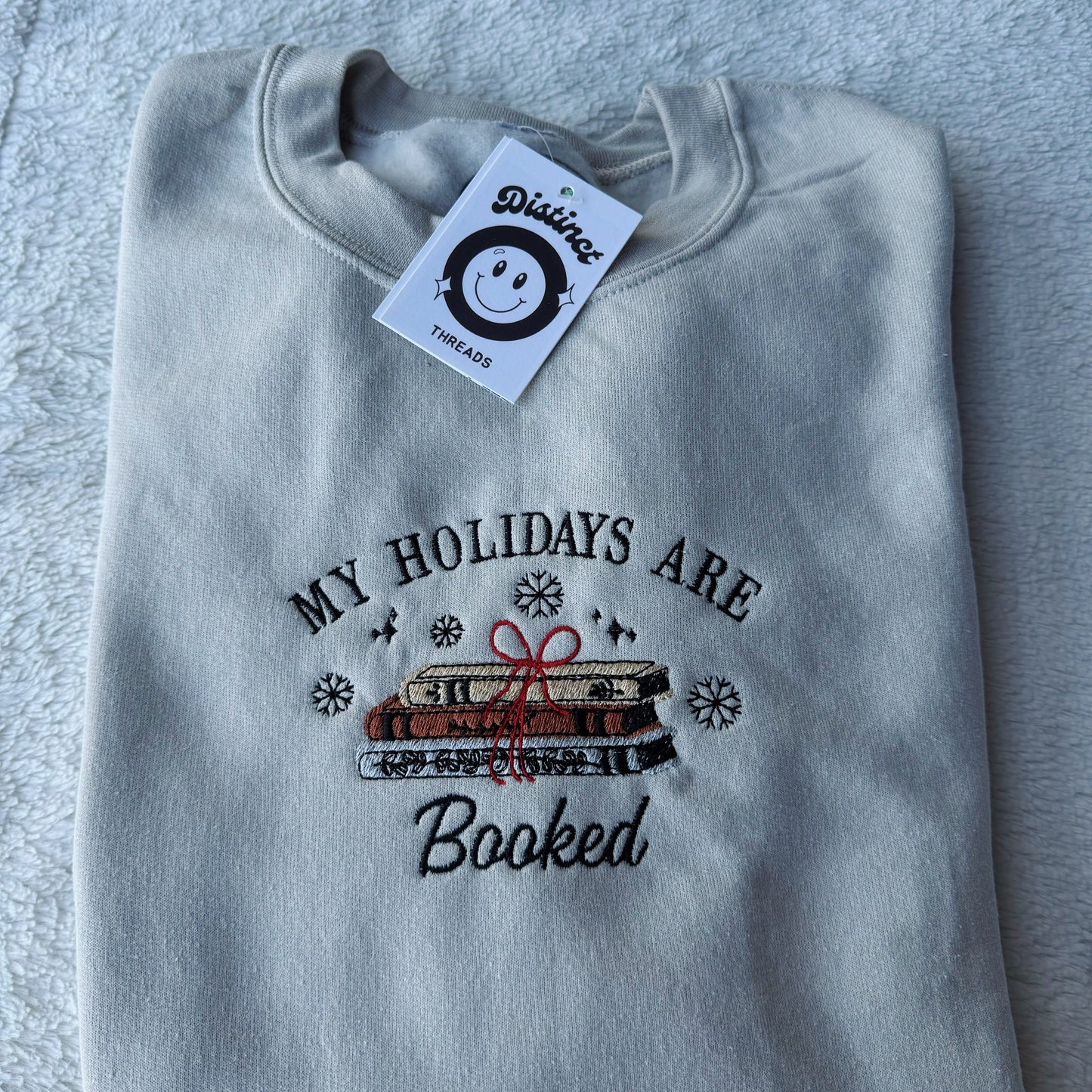 My Holidays Are Booked Christmas Embroidered Crewneck Sweatshirt