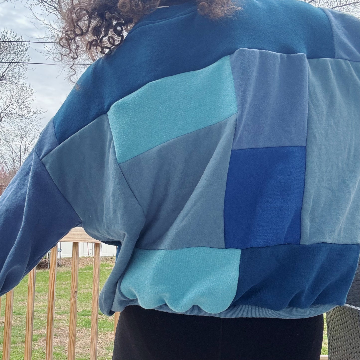 Ed Divide Patchwork Crewneck - Size XS-2XL