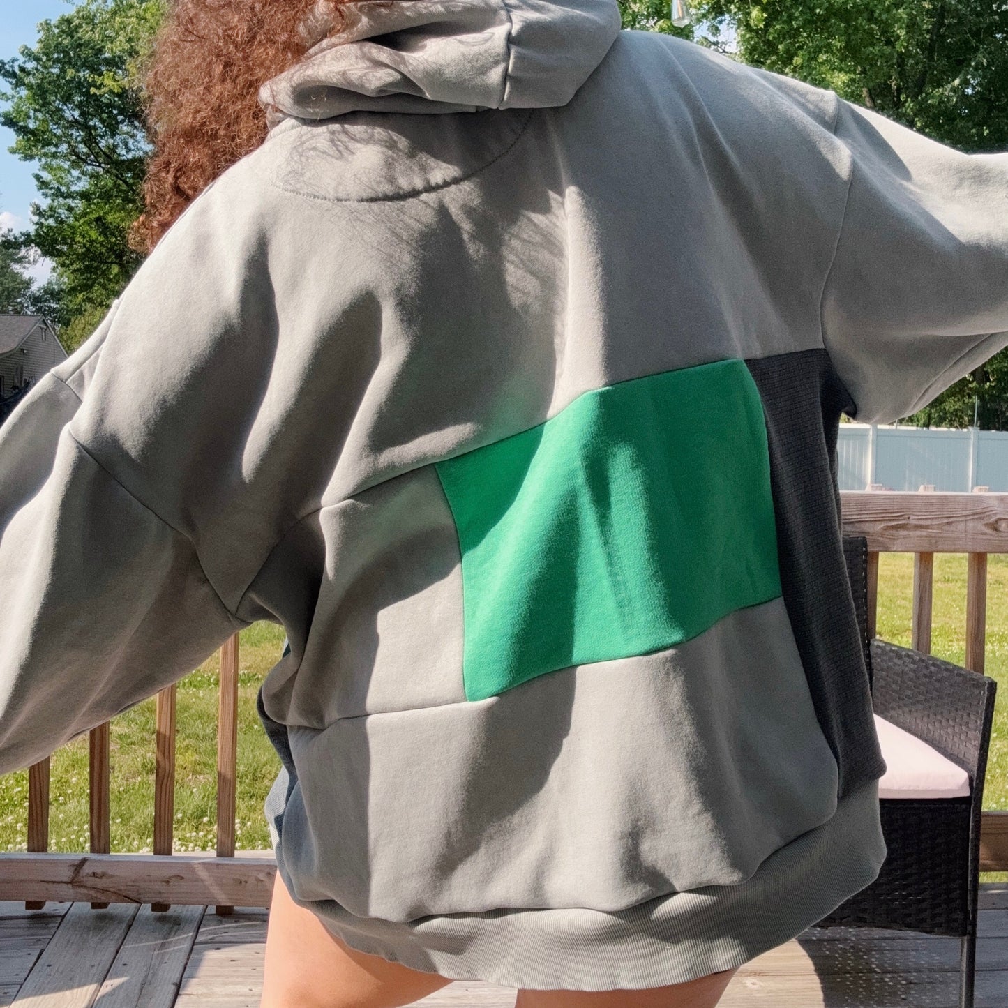 Birds Patchwork Hoodie - Size S-XL