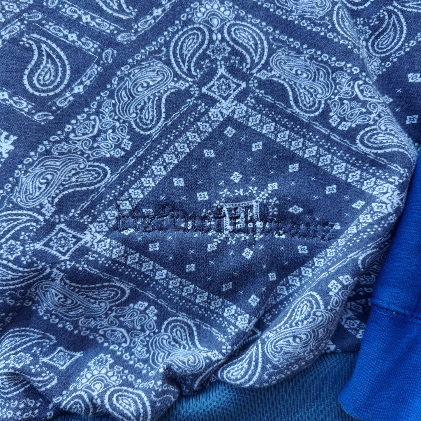 Bandana Block Reworked Cropped Hoodie - Size XS-2X