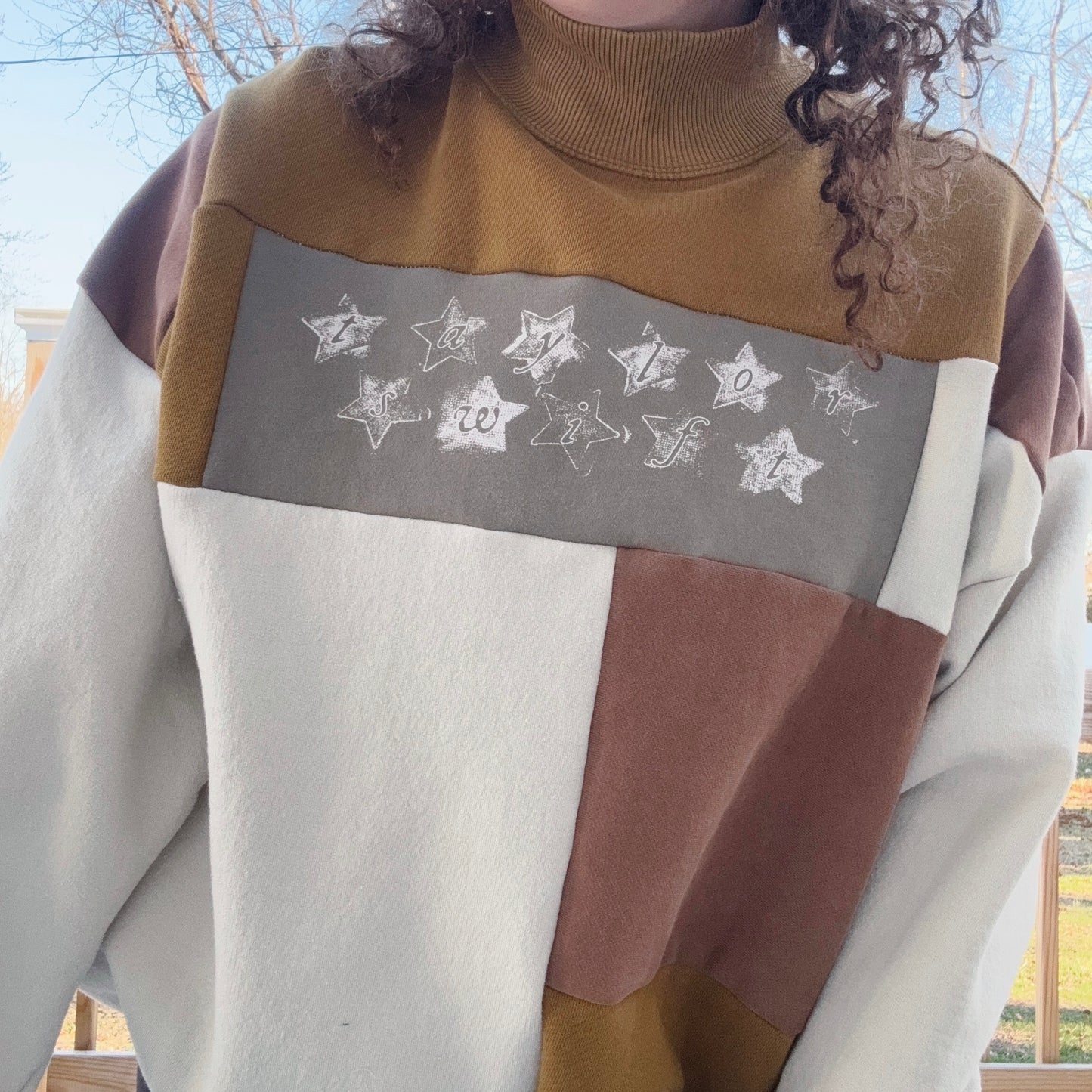 Taylor Patchwork Mockneck - Size XS-XL