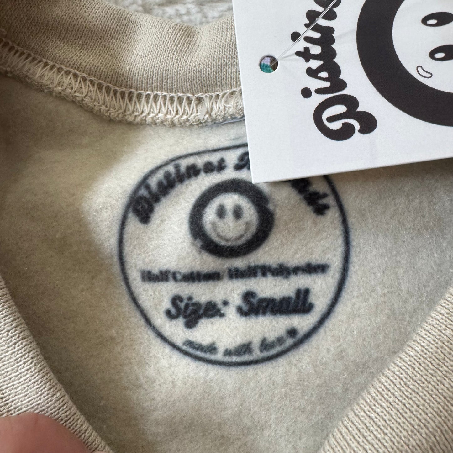 Karma Is A Cat Glow In The Dark Ready To Ship Embroidered Crew - Size Small