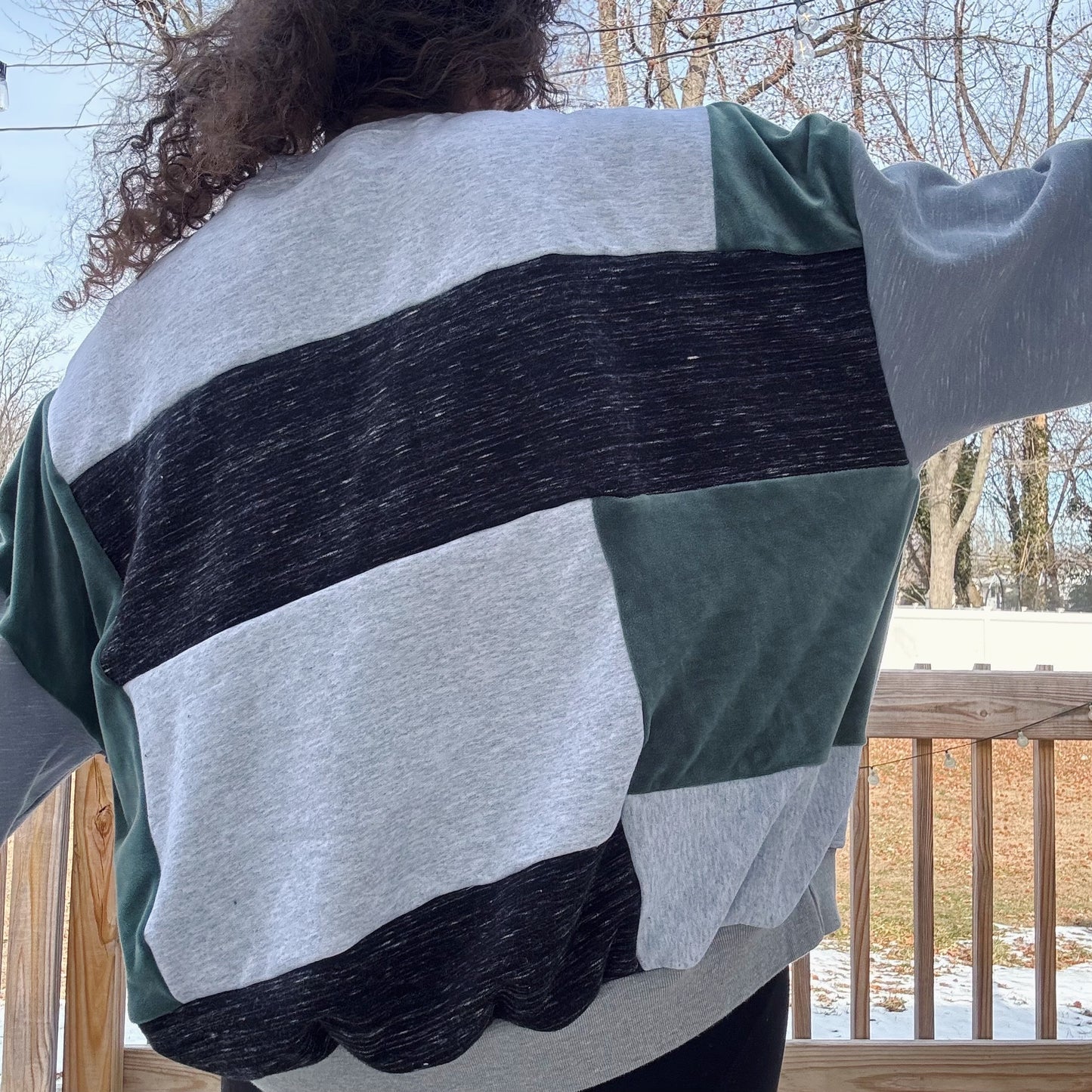 Birds Patchwork Crewneck - Size M-2XL