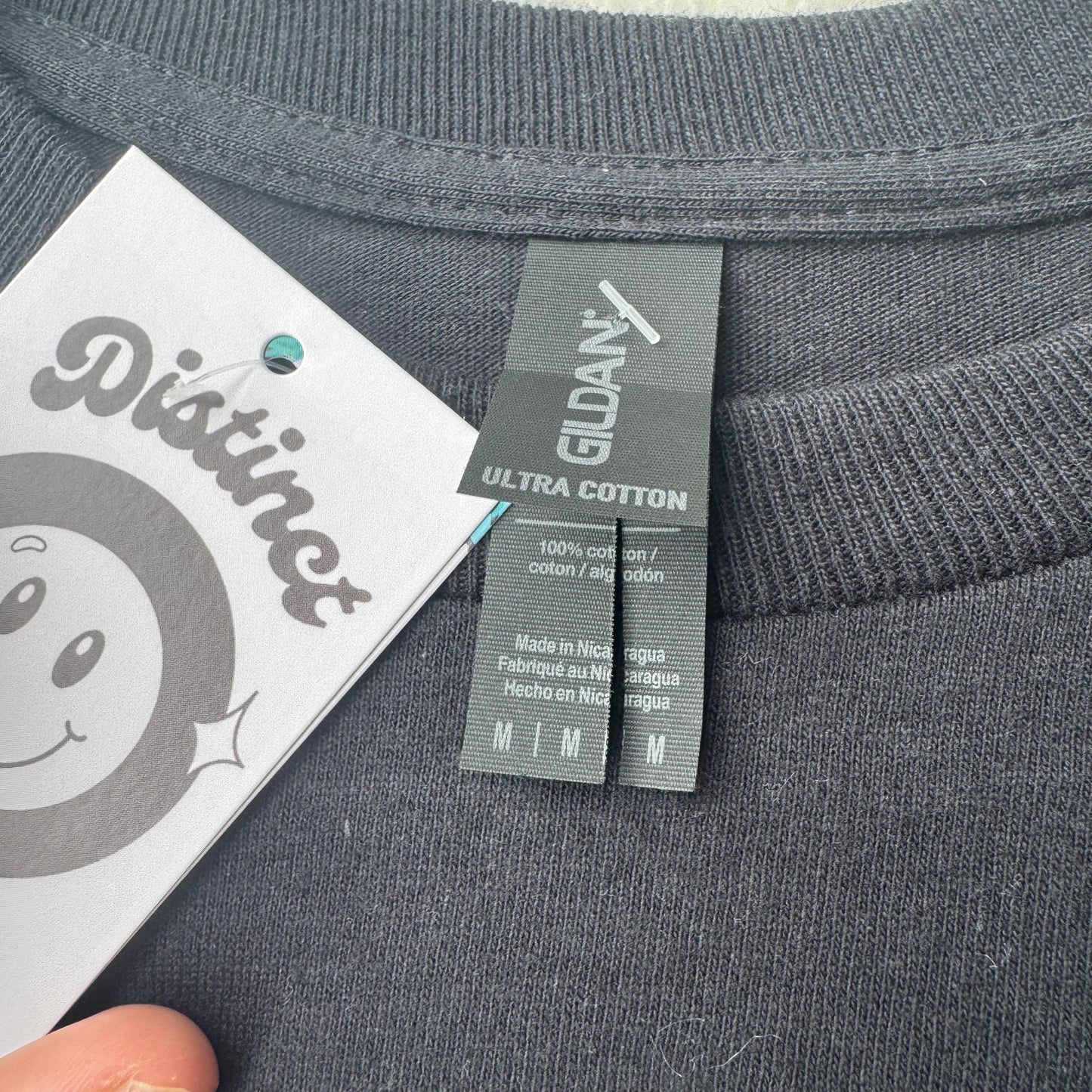 Middle Finger Uterus Ready To Ship Embroidered Long Sleeve Tee - Size Medium