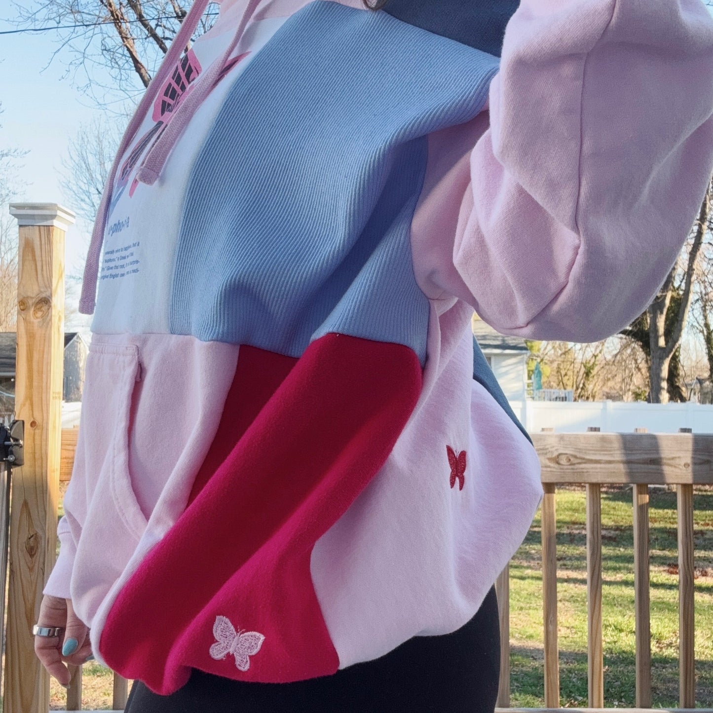 Euphoria Butterfly Patchwork Hoodie - Size XS-XL