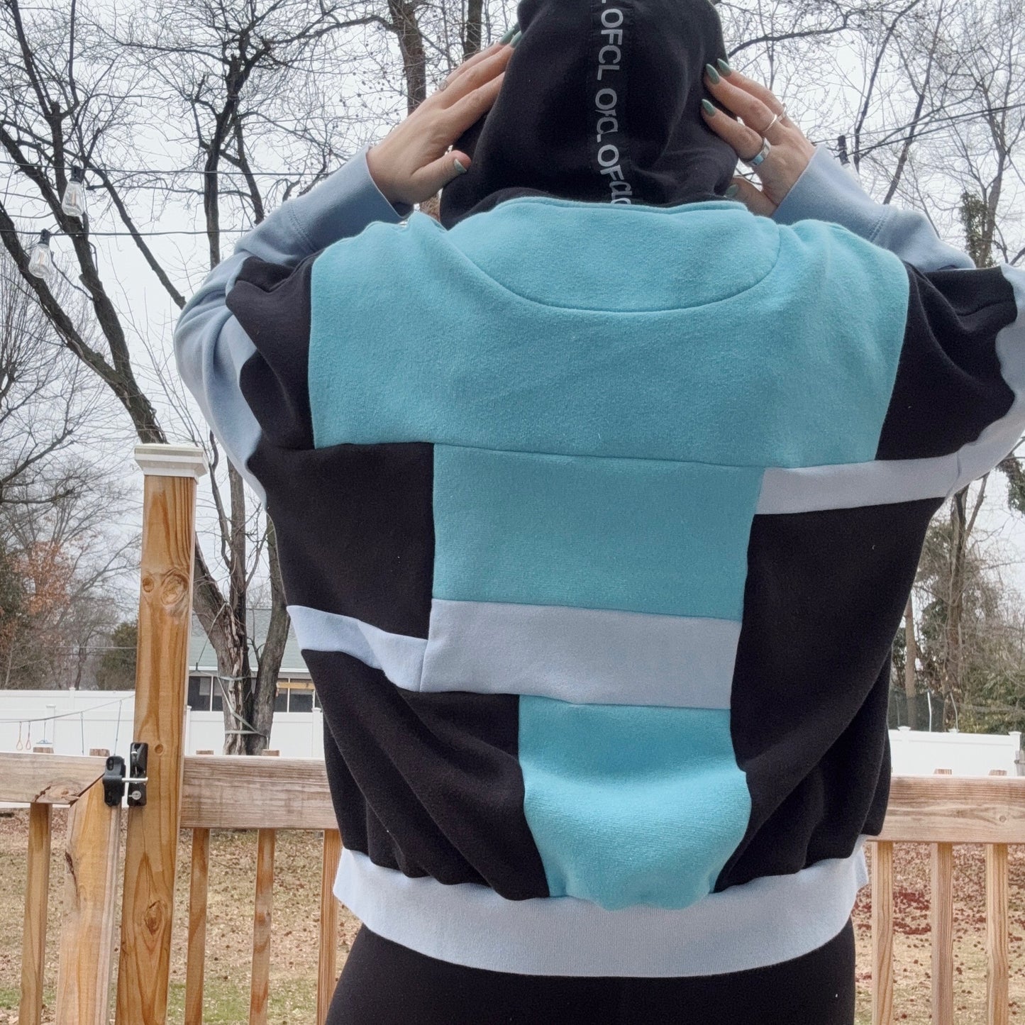 Twlight Patchwork Hoodie - Size XS-2XL