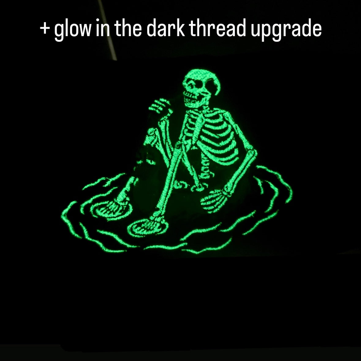 Skeleton on Vacation Embroidered T-Shirt