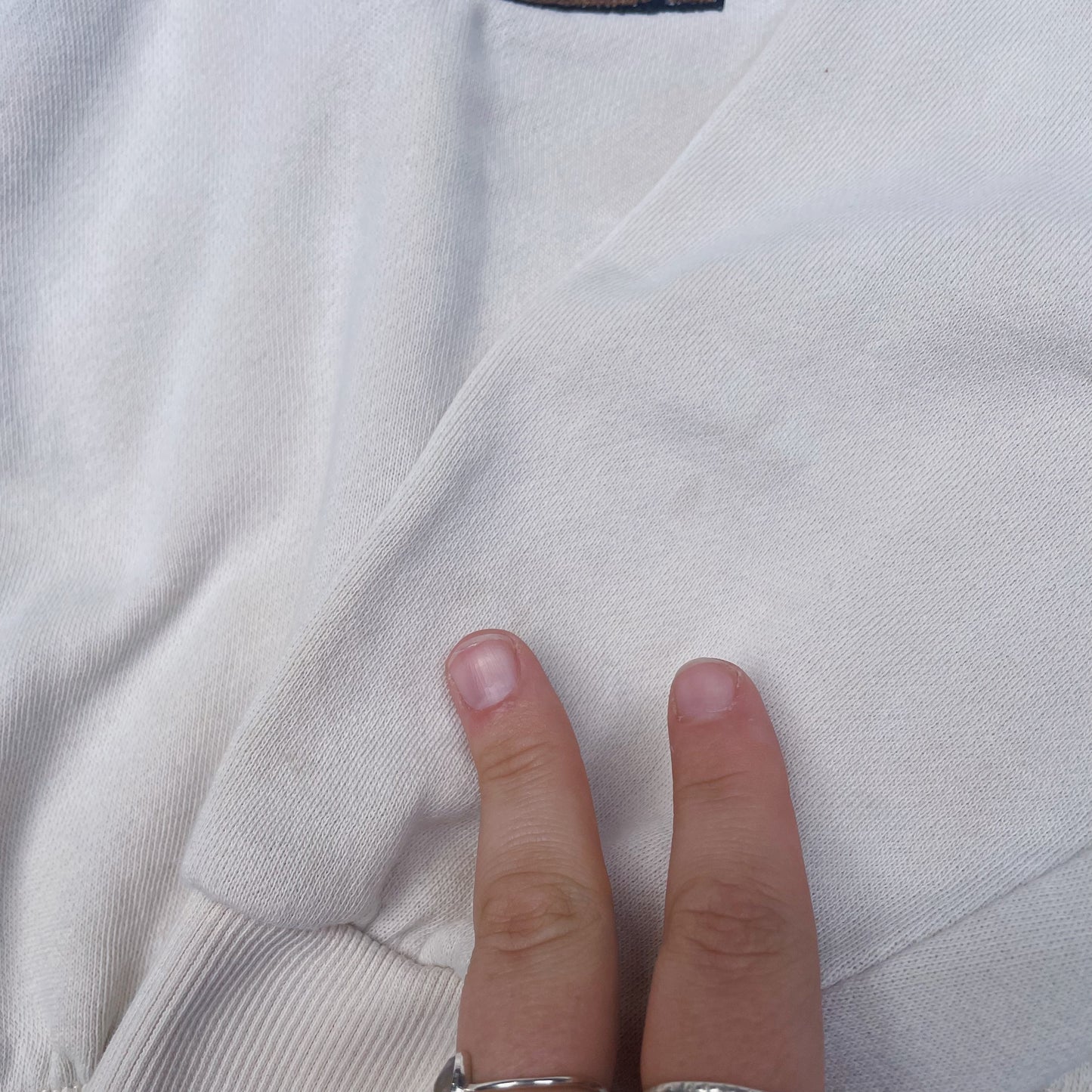 Vodka Bear Cotton-On Cropped Embroidered Q-Zip - Size Small