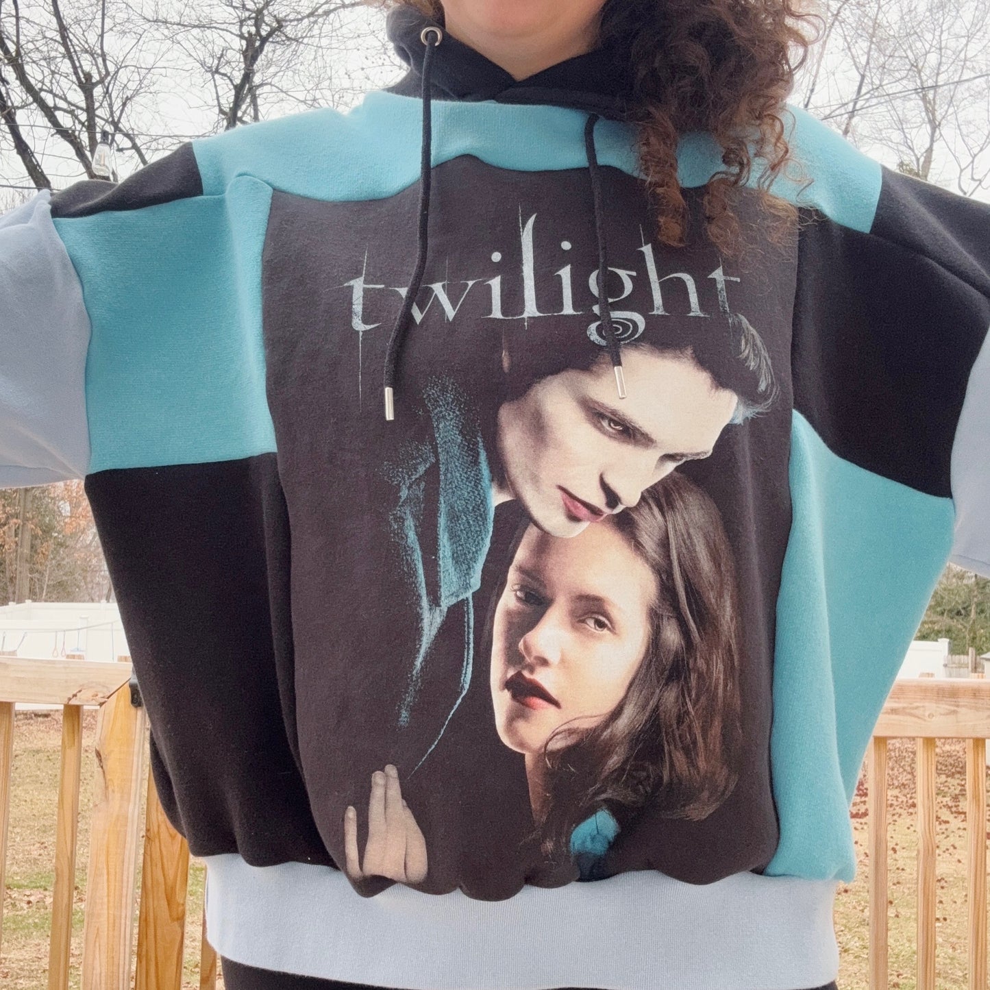 Twlight Patchwork Hoodie - Size XS-2XL