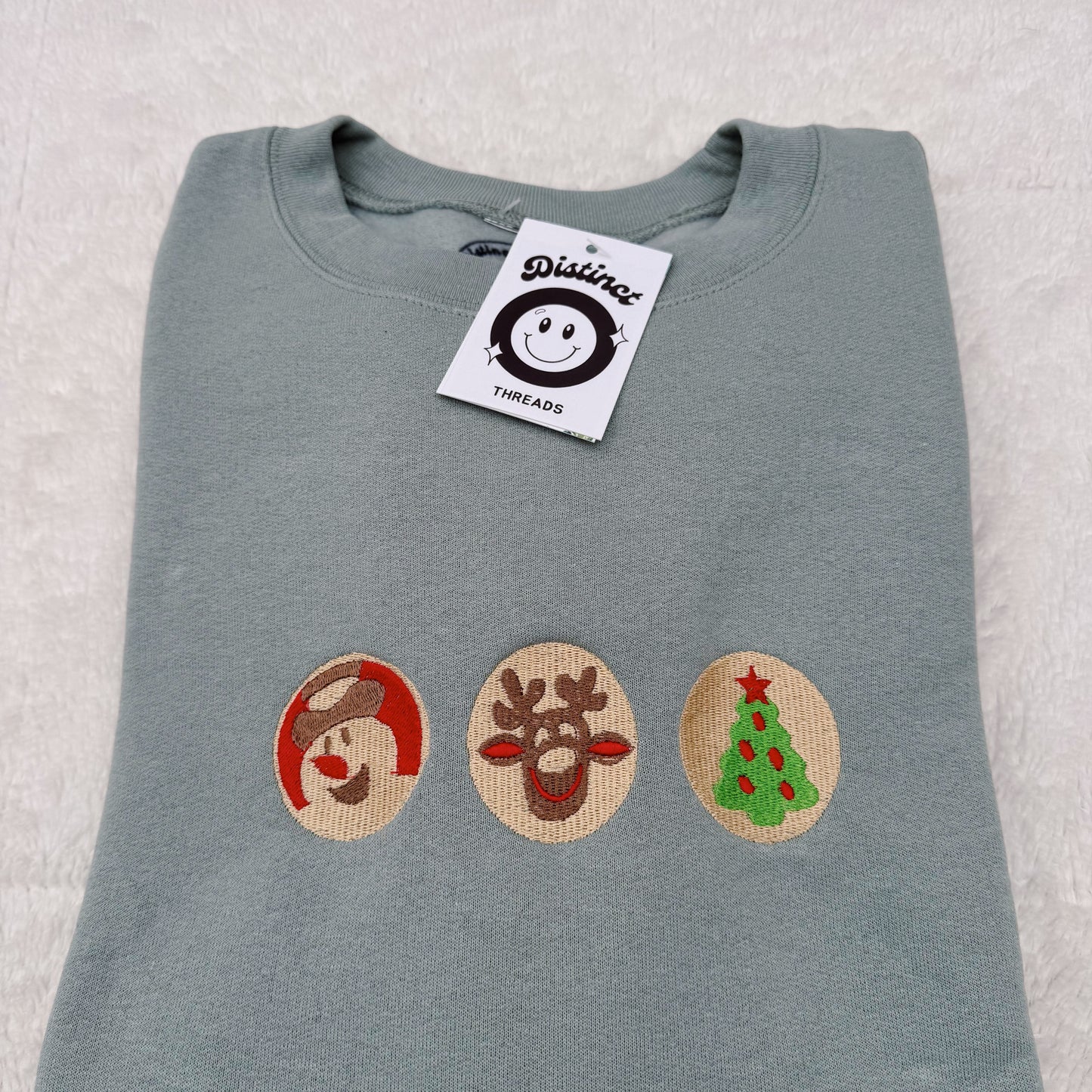 Christmas Cookies Embroidered Crewneck Sweatshirt