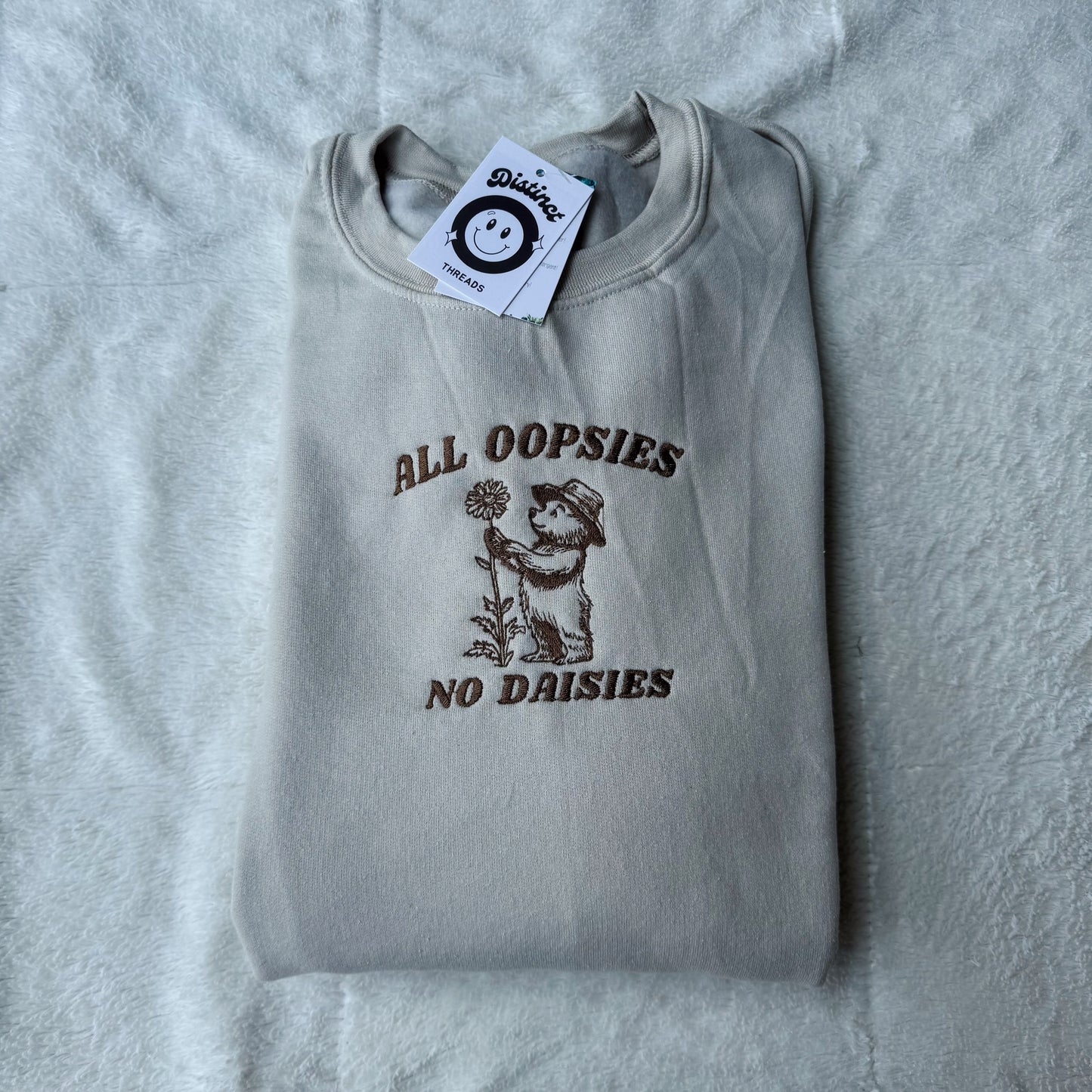 All Oopsies No Daisies Embroidered Crewneck Sweatshirt