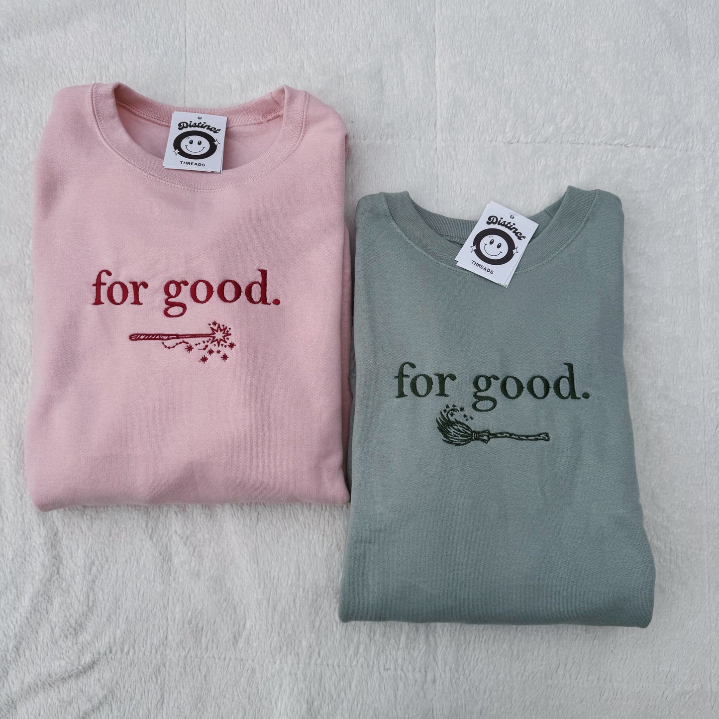 For Good Embroidered Crewneck Sweatshirt