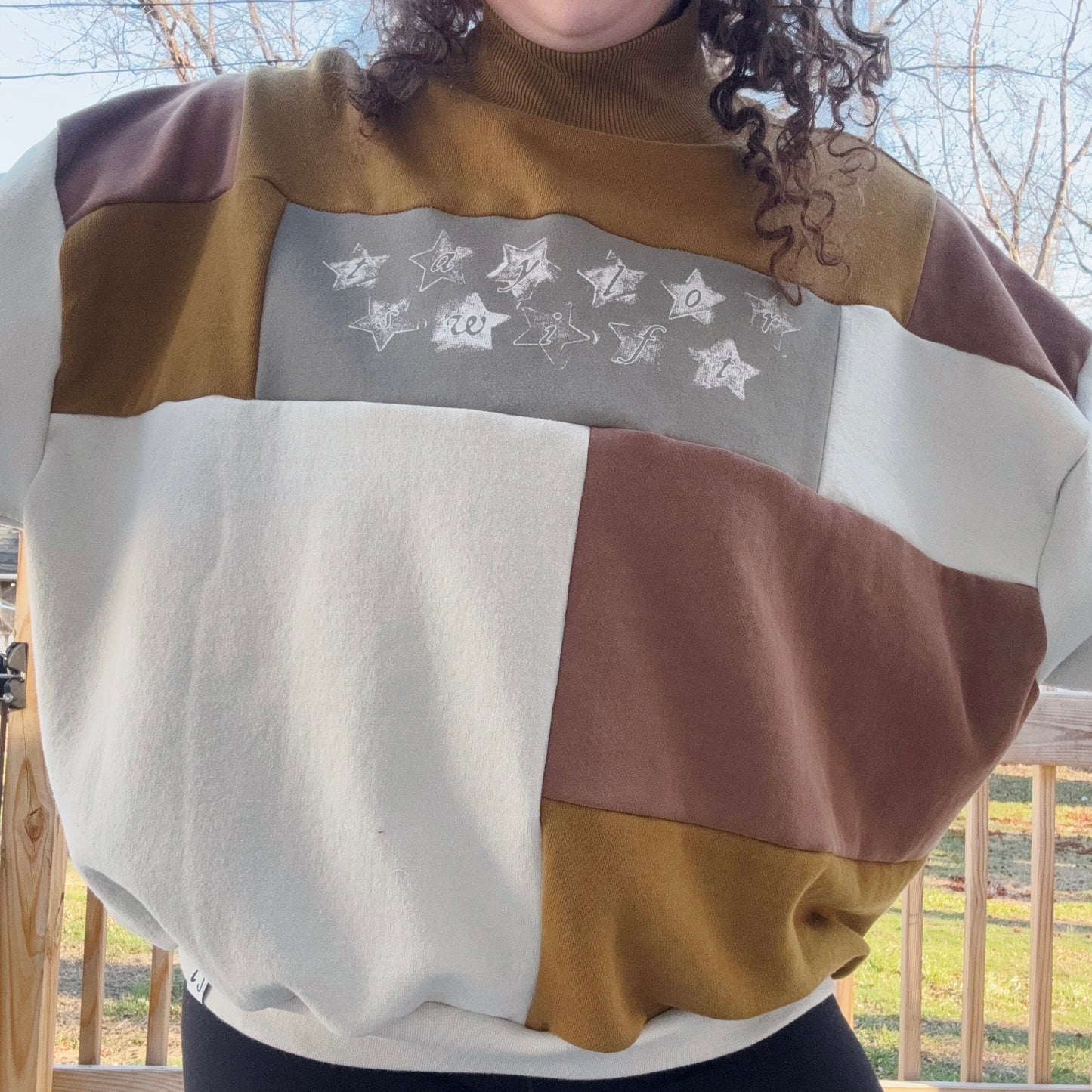 Taylor Patchwork Mockneck - Size XS-XL
