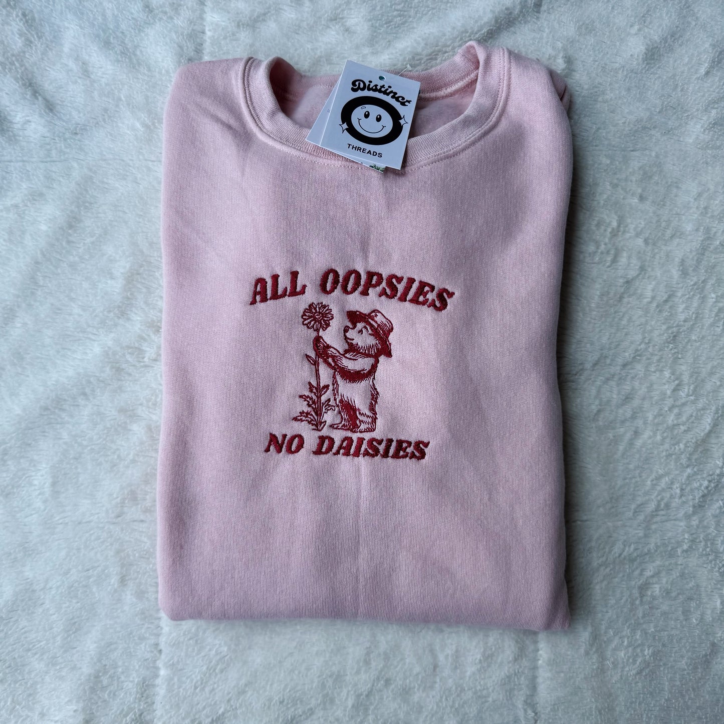 All Oopsies No Daisies Embroidered Crewneck Sweatshirt