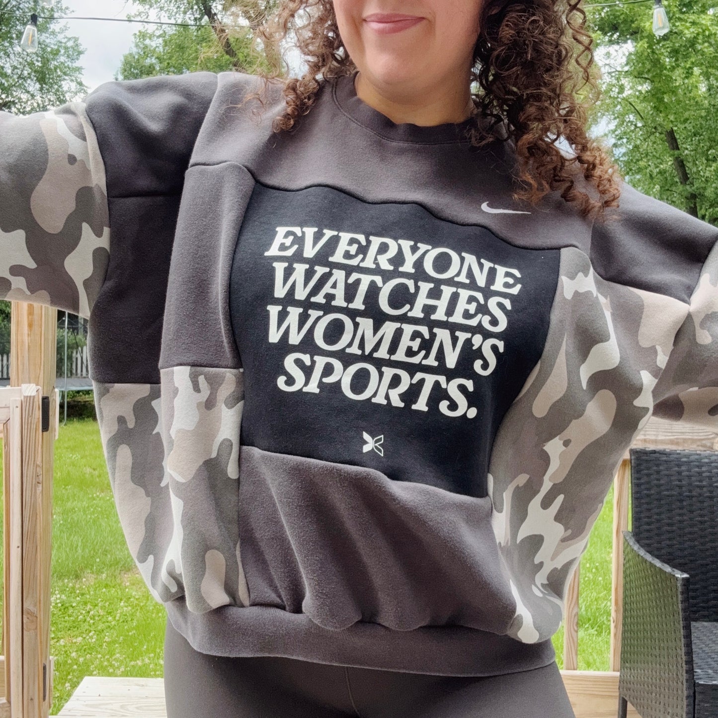Everyone Watches Women's Sports Patchwork Crew - Size S-2XL