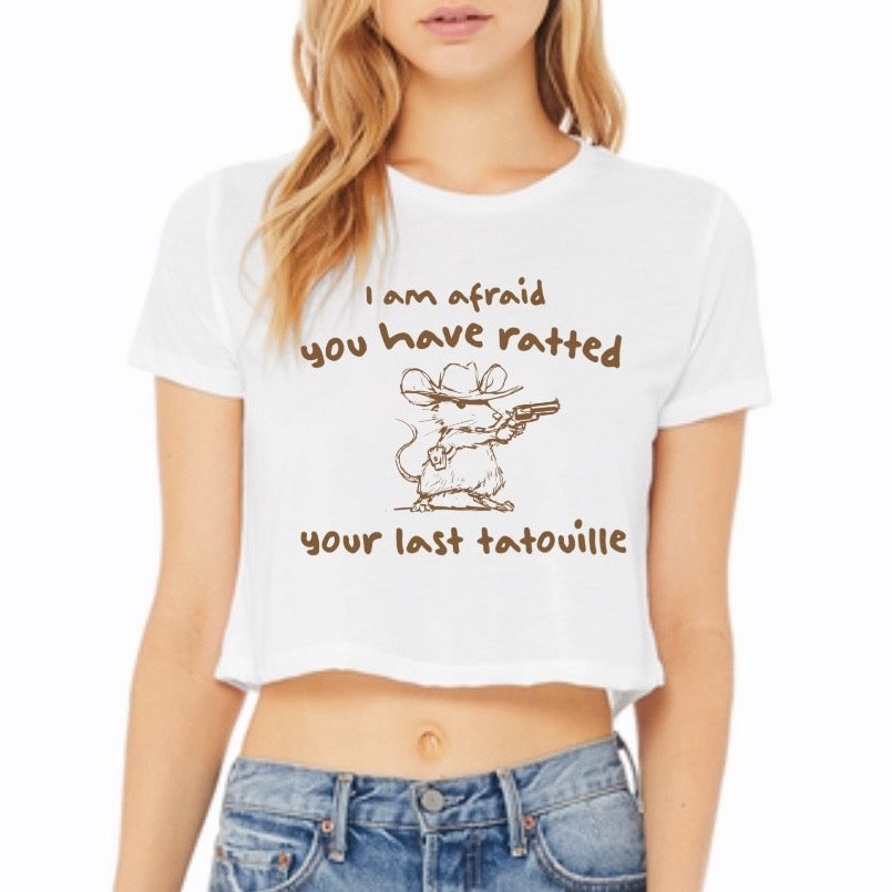 You Have Ratted Your Last Tatouille Printed Cropped Tee