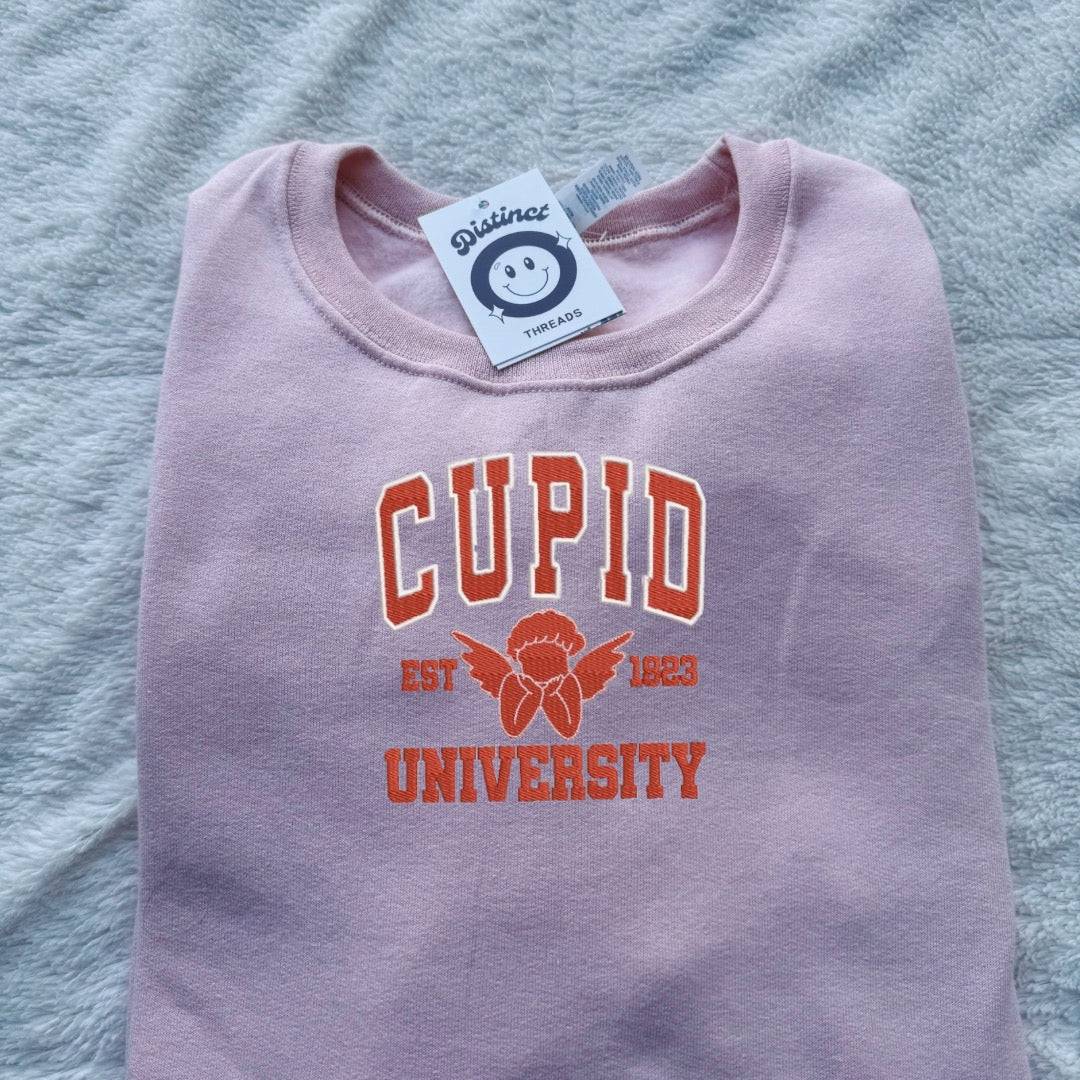 Cupid University Embroidered Crewneck Sweatshirt