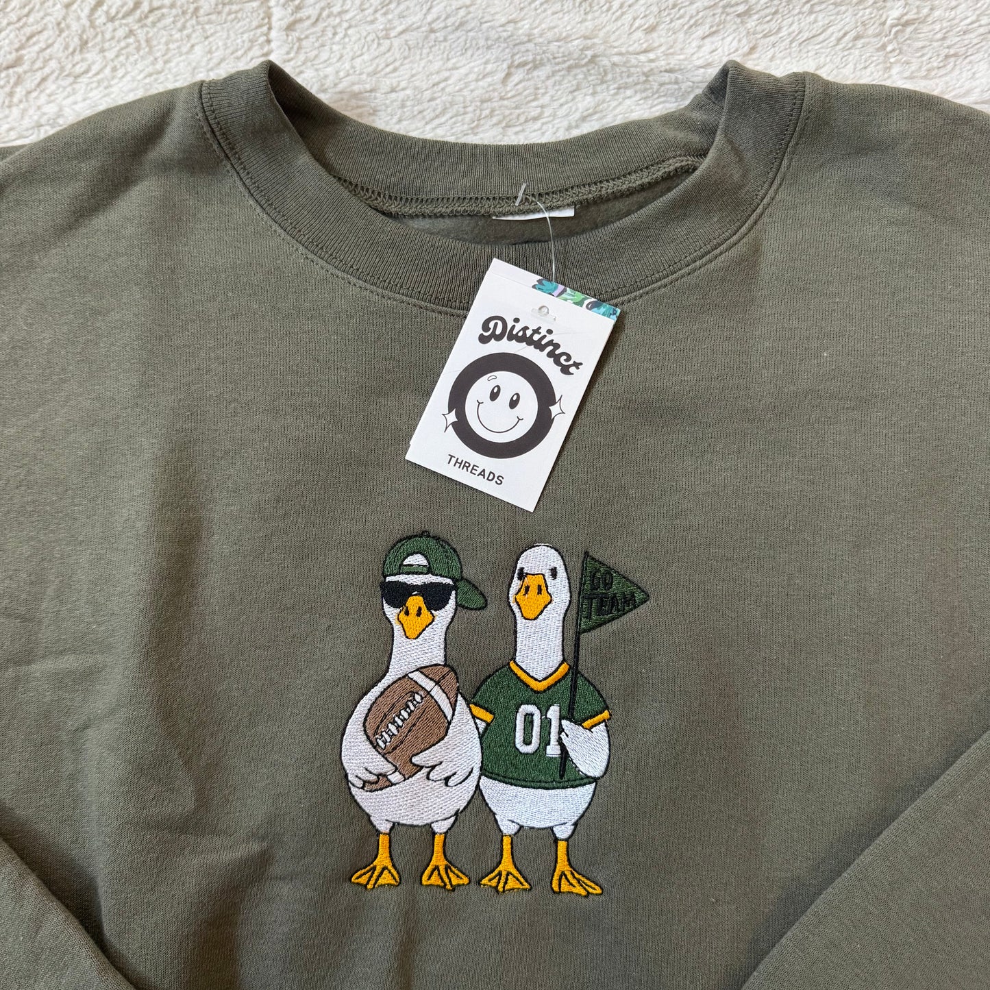 Go Team Ducks Ready To Ship Embroidered Crew - Size XXL