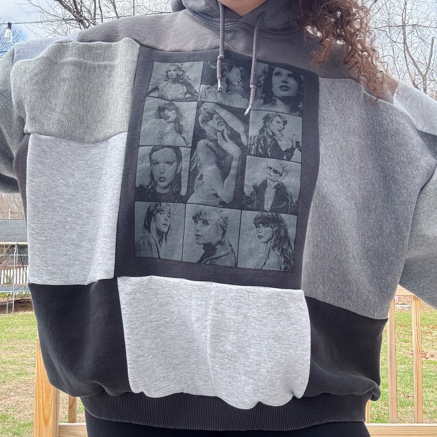 Taylor Patchwork Hoodie - Size S-2XL