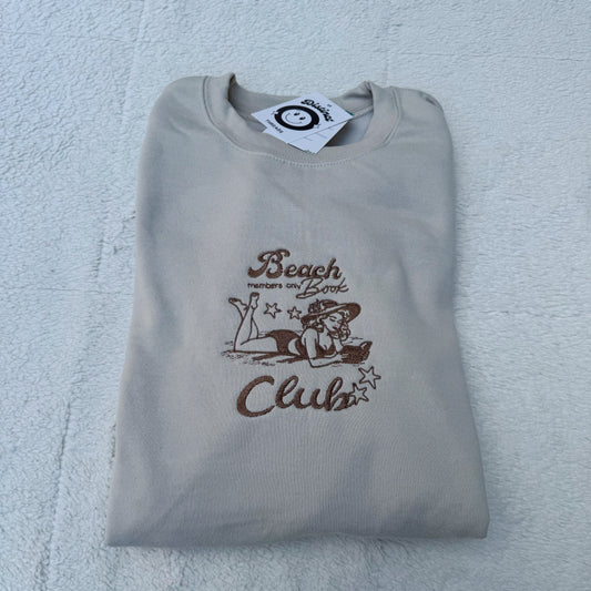 Beach Book Club Embroidered Crewneck Sweatshirt
