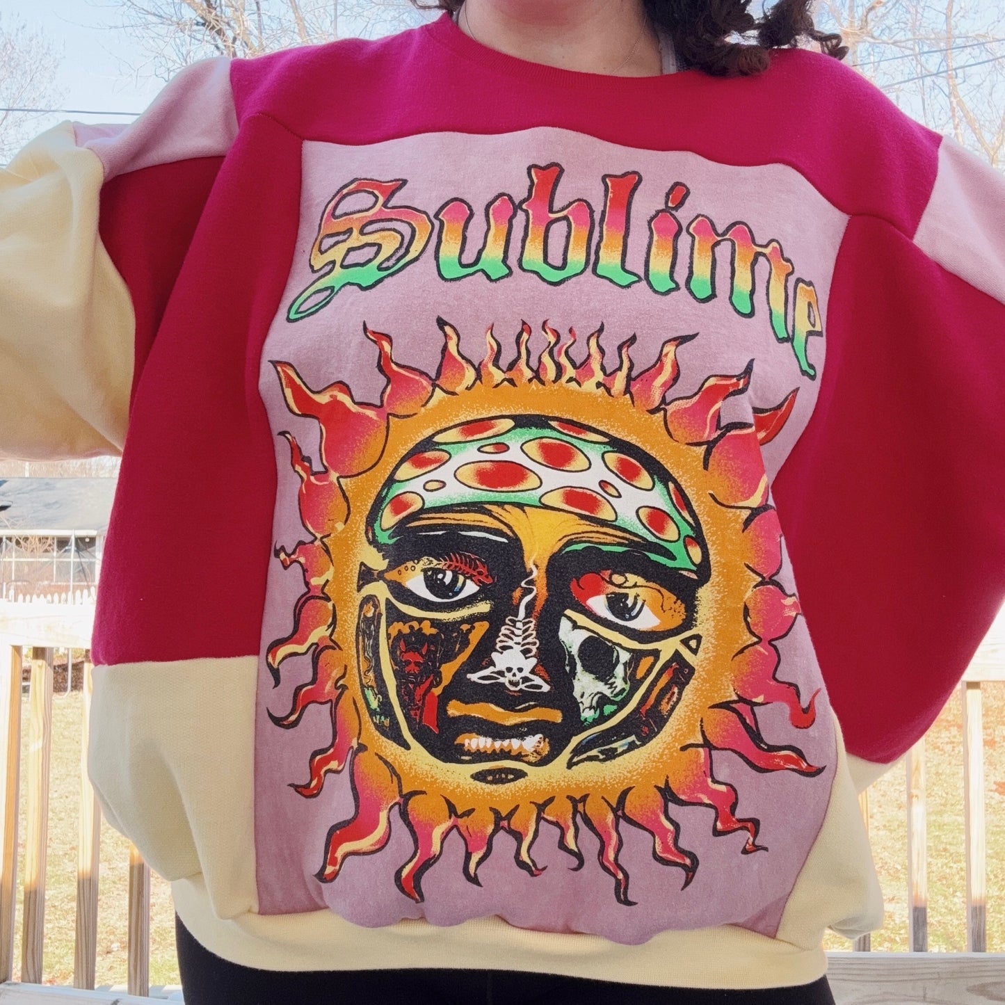 SubSmile Patchwork Crewneck - Size XS-2XL