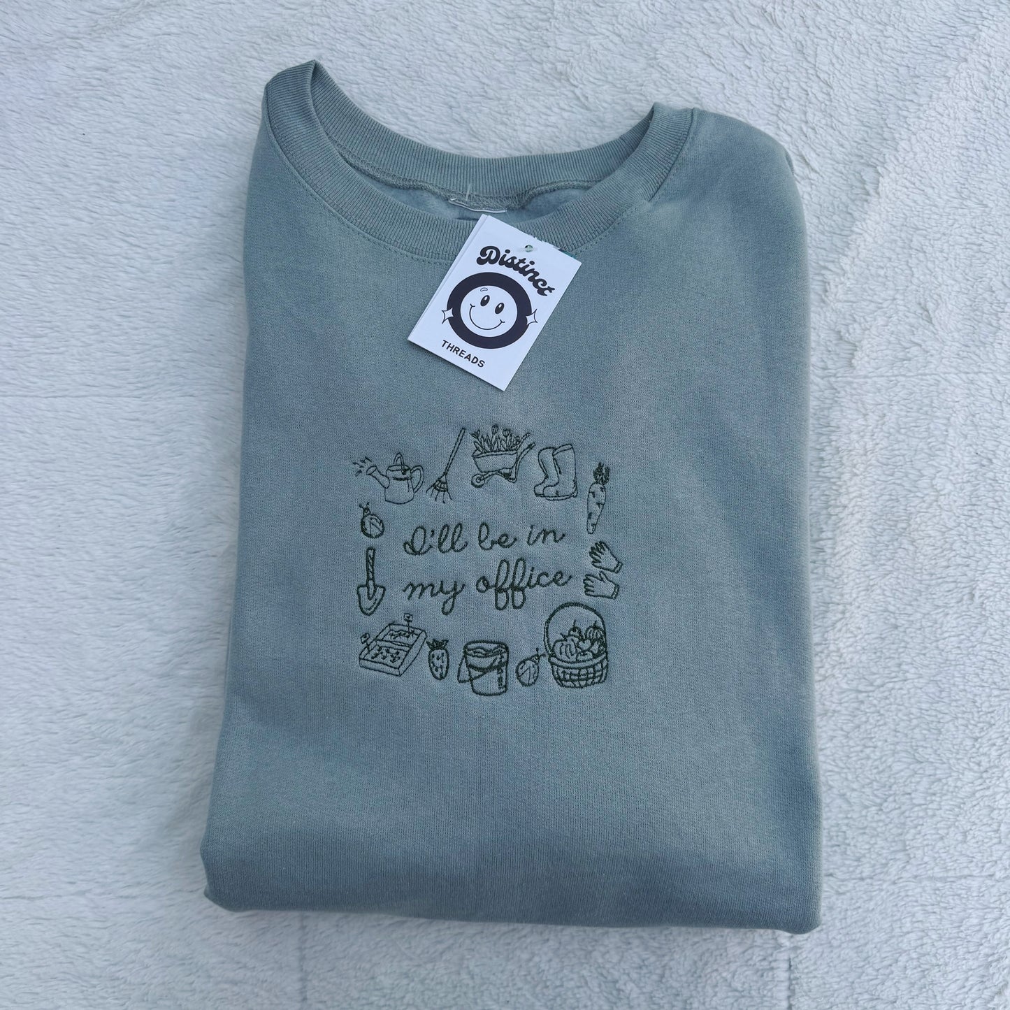I'll Be In My Office (Garden) Embroidered Crewneck Sweatshirt
