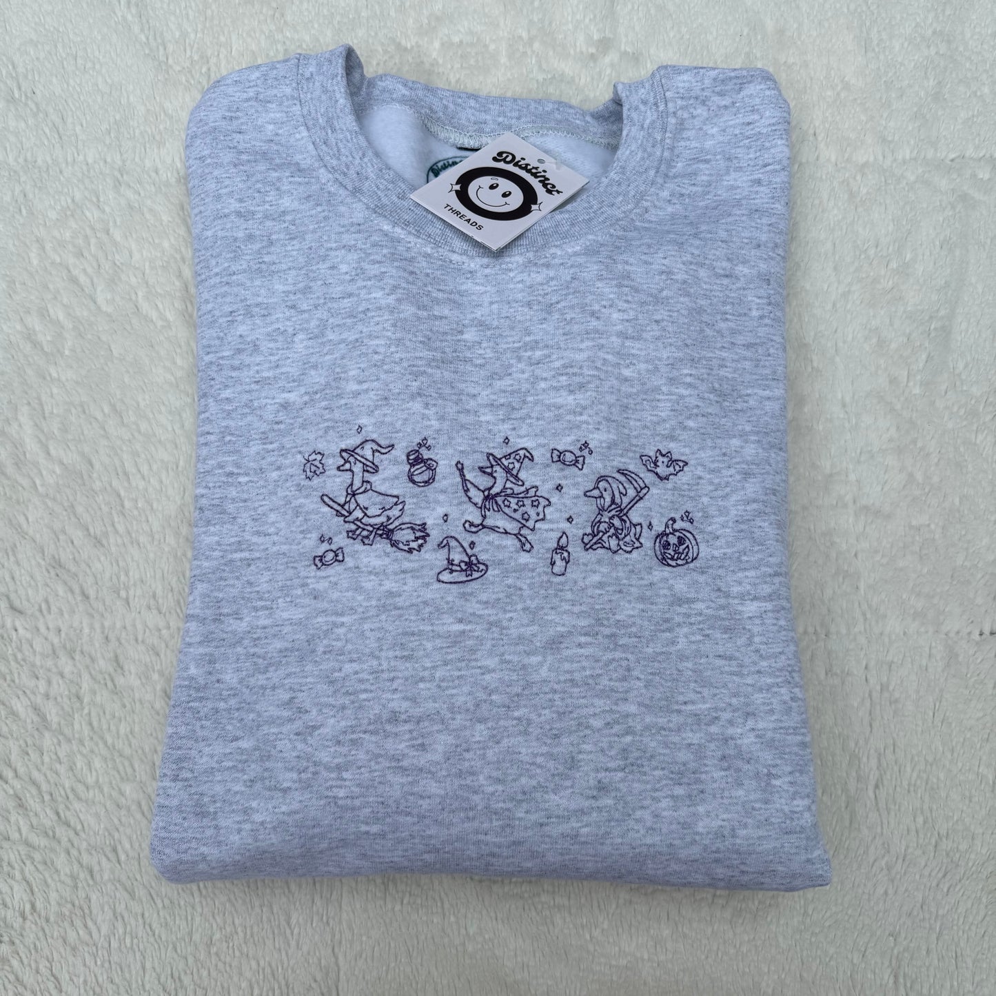 Spooky Geese Embroidered Crewneck Sweatshirt