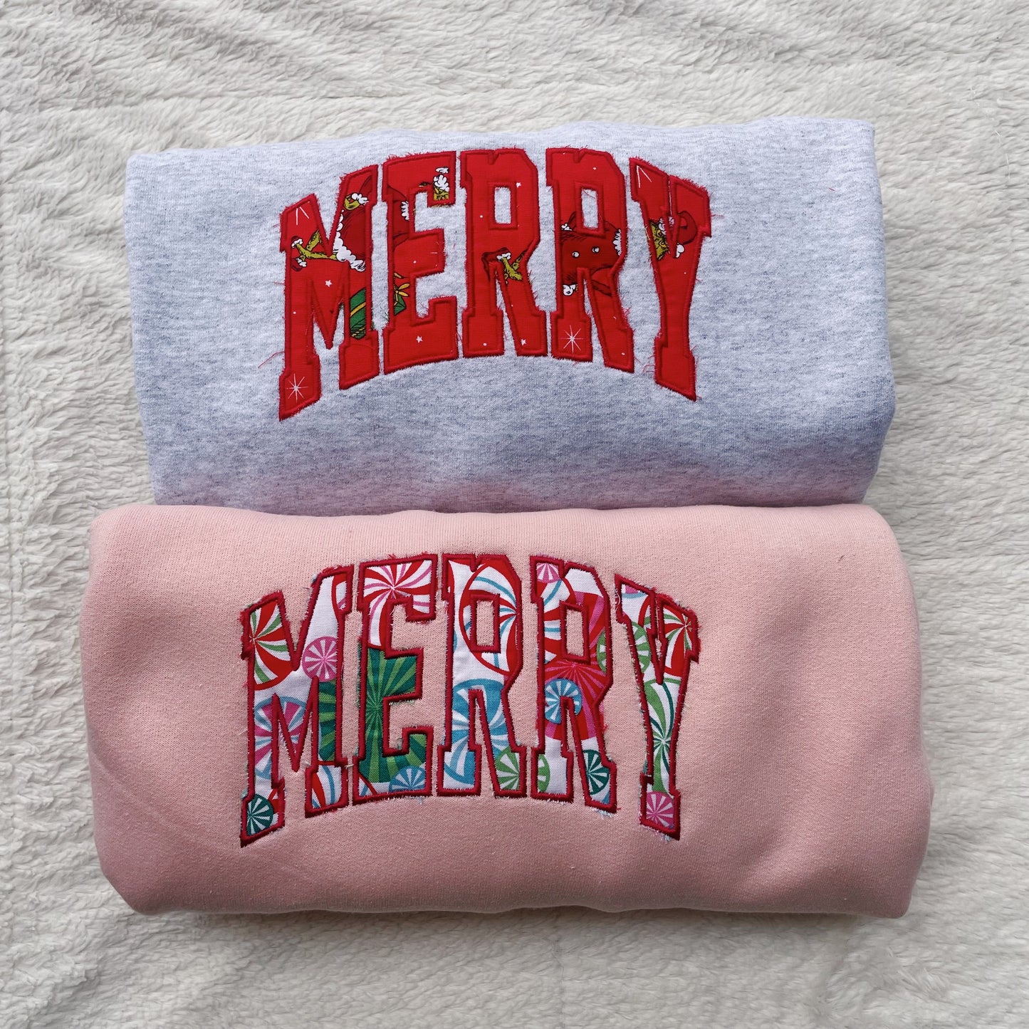 Merry Holiday Surprise Embroidered Crewneck Sweatshirt