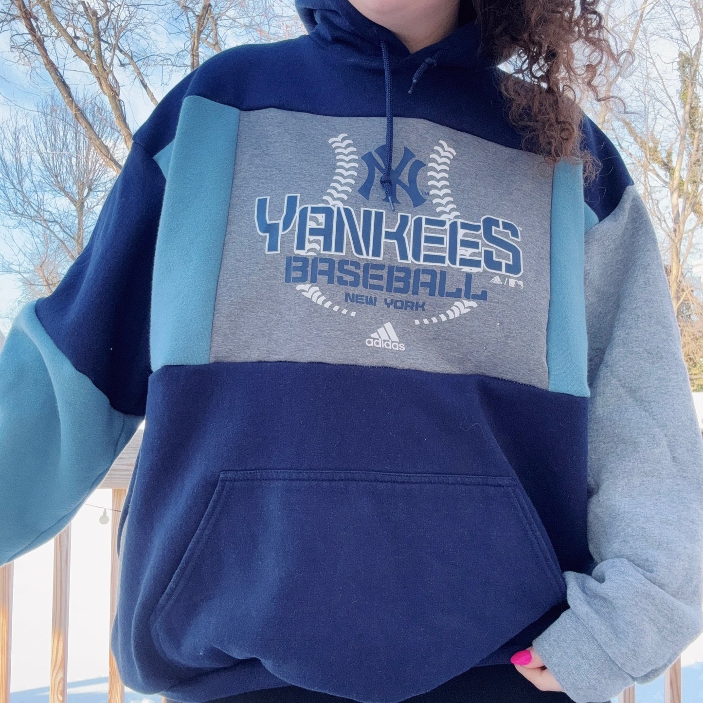 Yanks Patchwork Hoodie - Size S-2XL