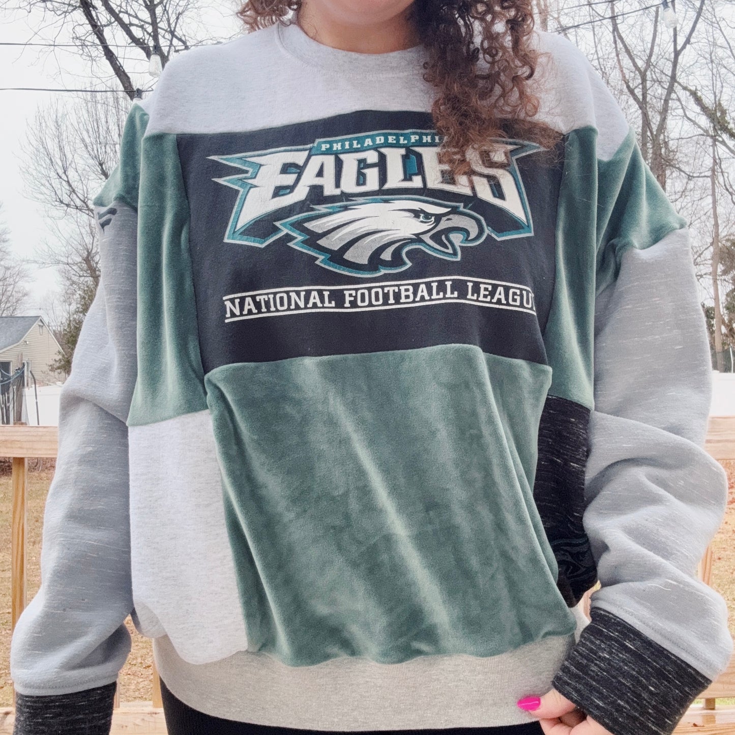 Birds Patchwork Crewneck - Size M-2XL