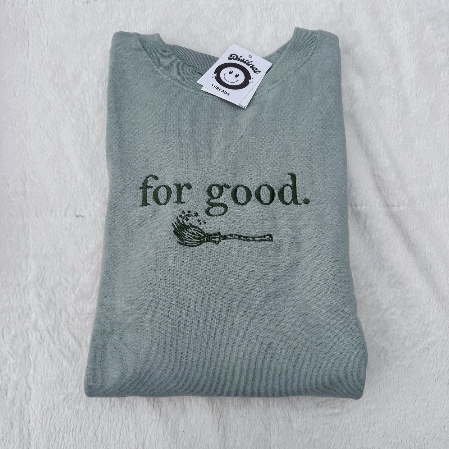 For Good Embroidered Crewneck Sweatshirt