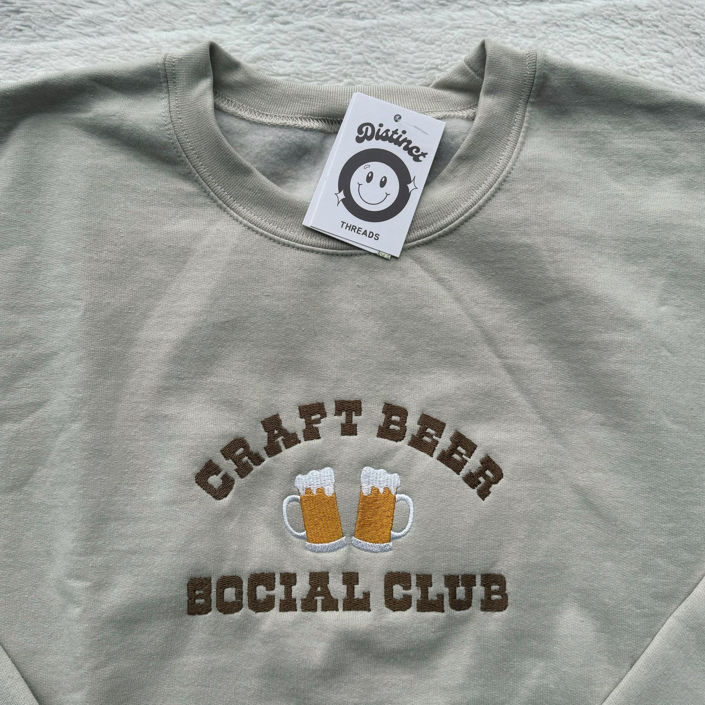 Craft Beer Social Club Ready To Ship Embroidered Crew - Size  XL