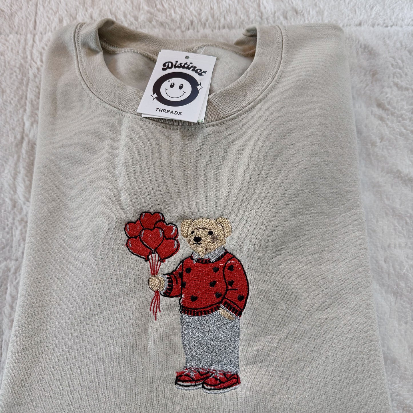 Lover Bear Embroidered Crewneck Sweatshirt