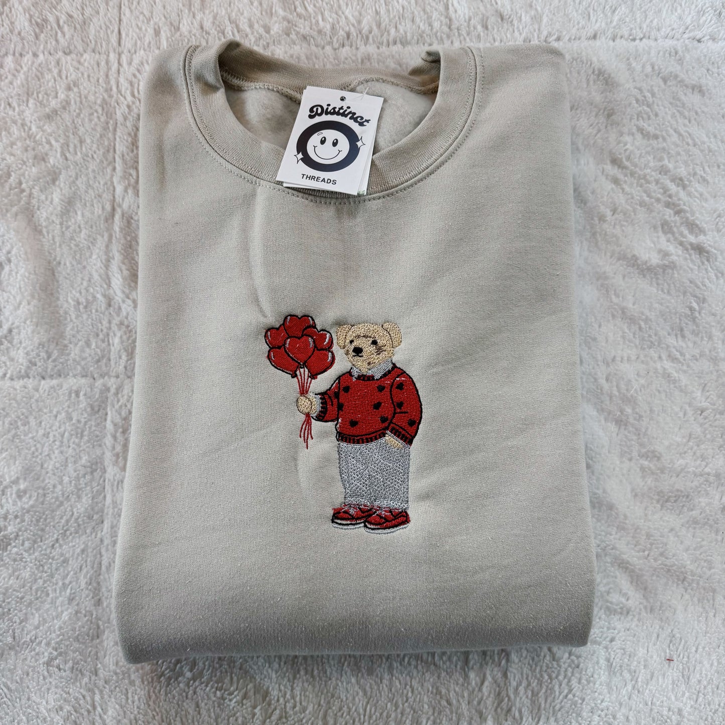 Lover Bear Embroidered Crewneck Sweatshirt
