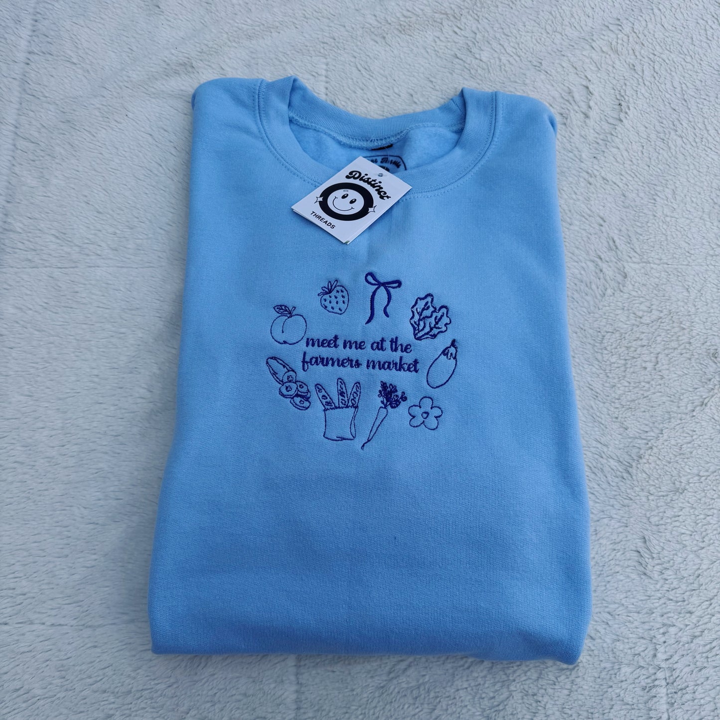 Meet Me At The Farmers Market Embroidered Crewneck Sweatshirt