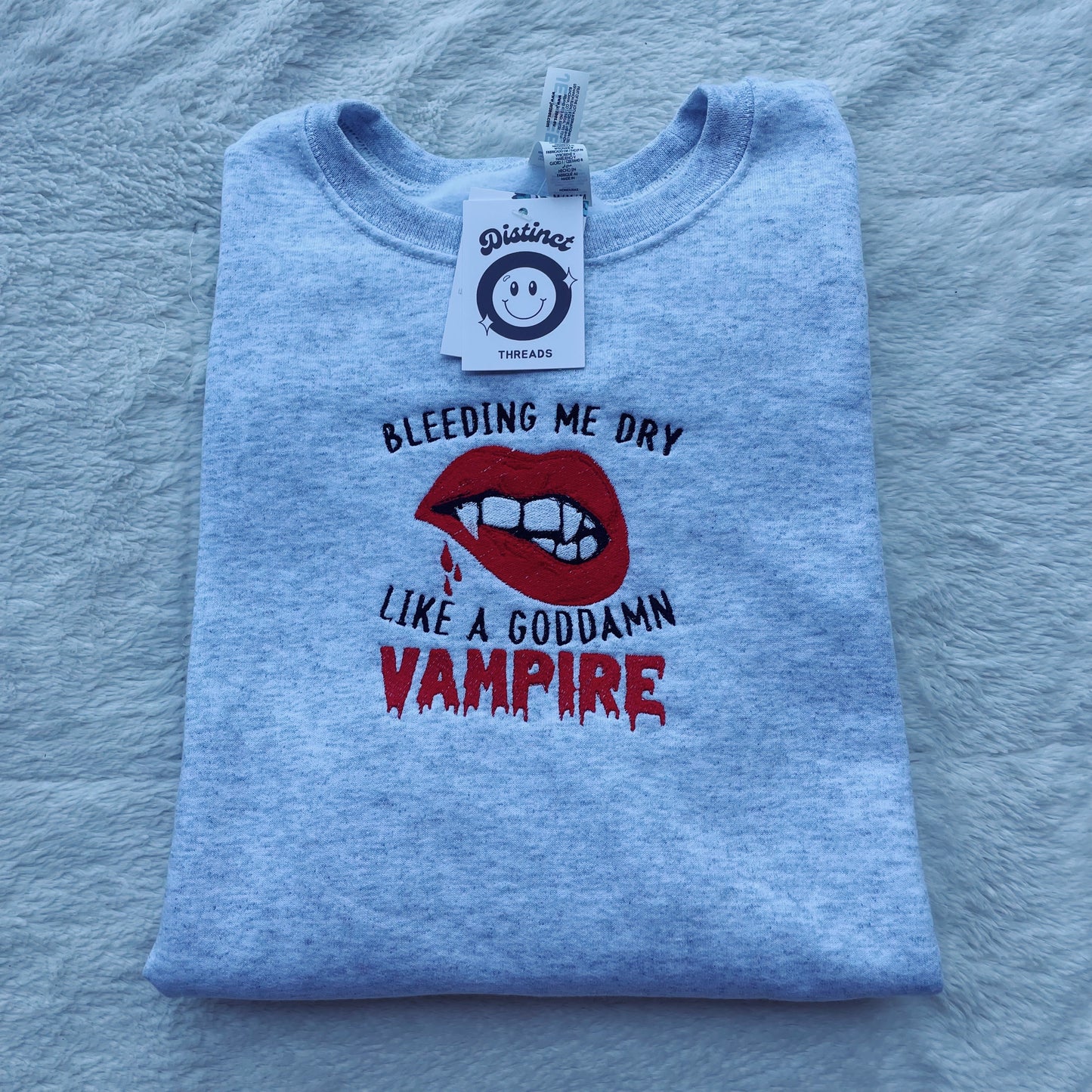 Vampire Olivia Inspired Embroidered Crewneck Sweatshirt