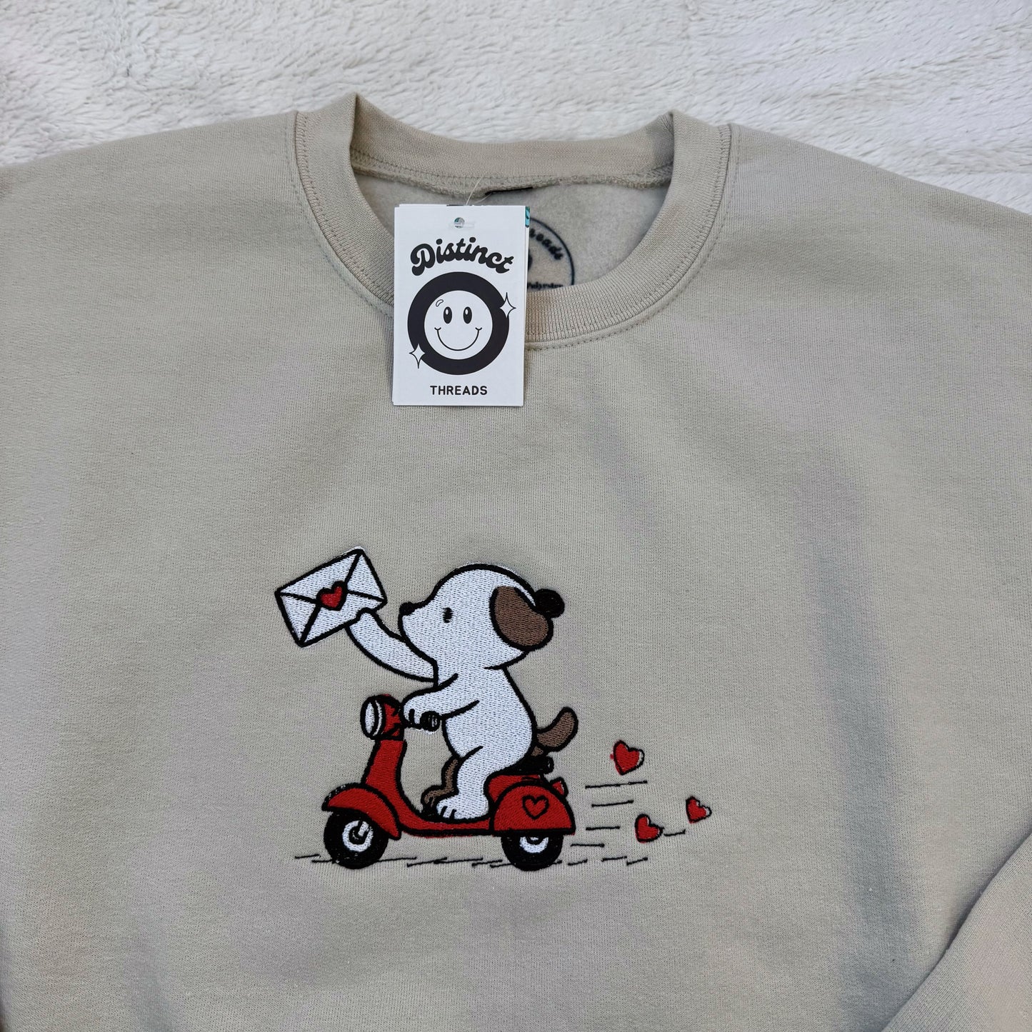 Dog Love Letters Ready To Ship Embroidered Crew - Size Medium