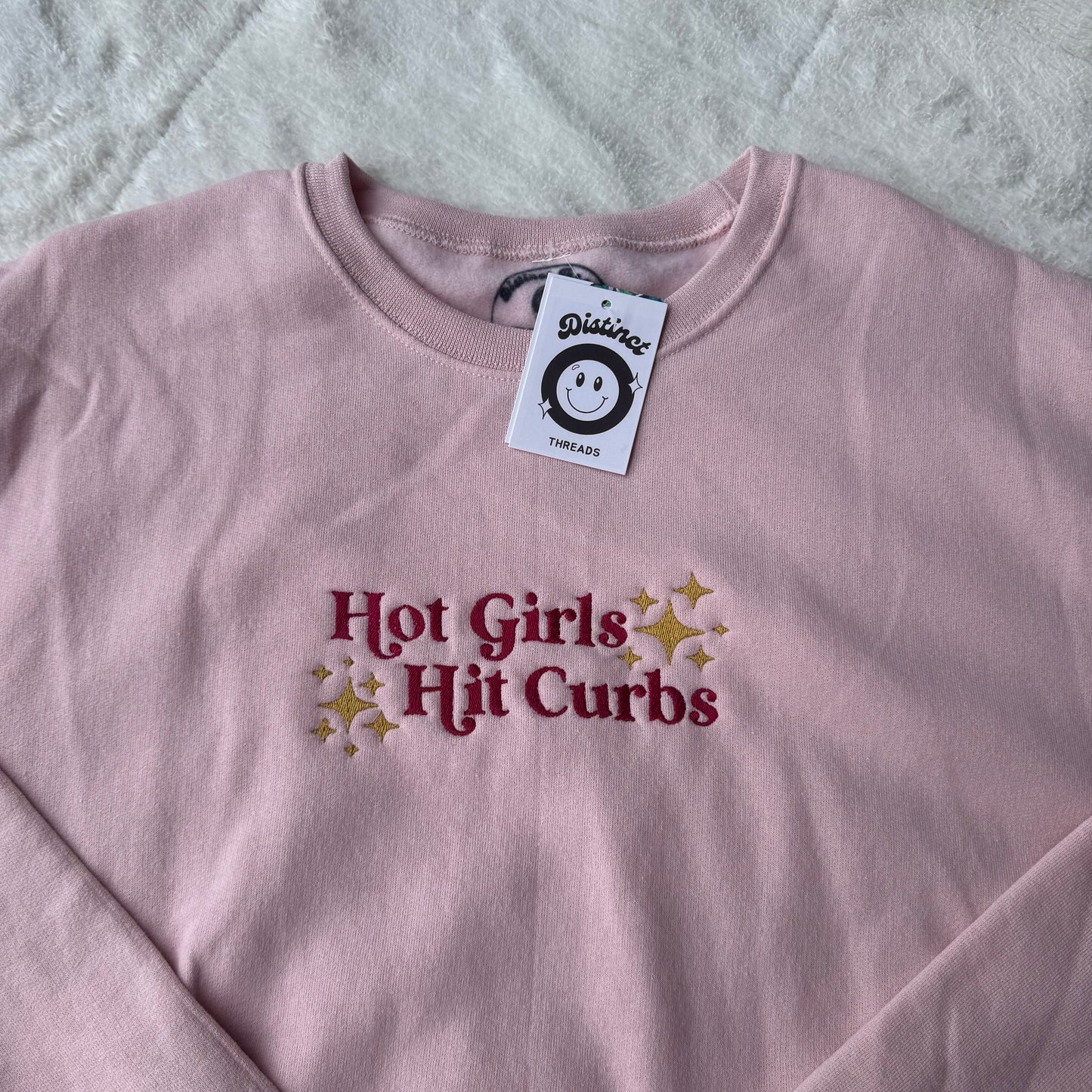 Hot Girls Hit Curbs Ready To Ship Embroidered Crew - Size Large