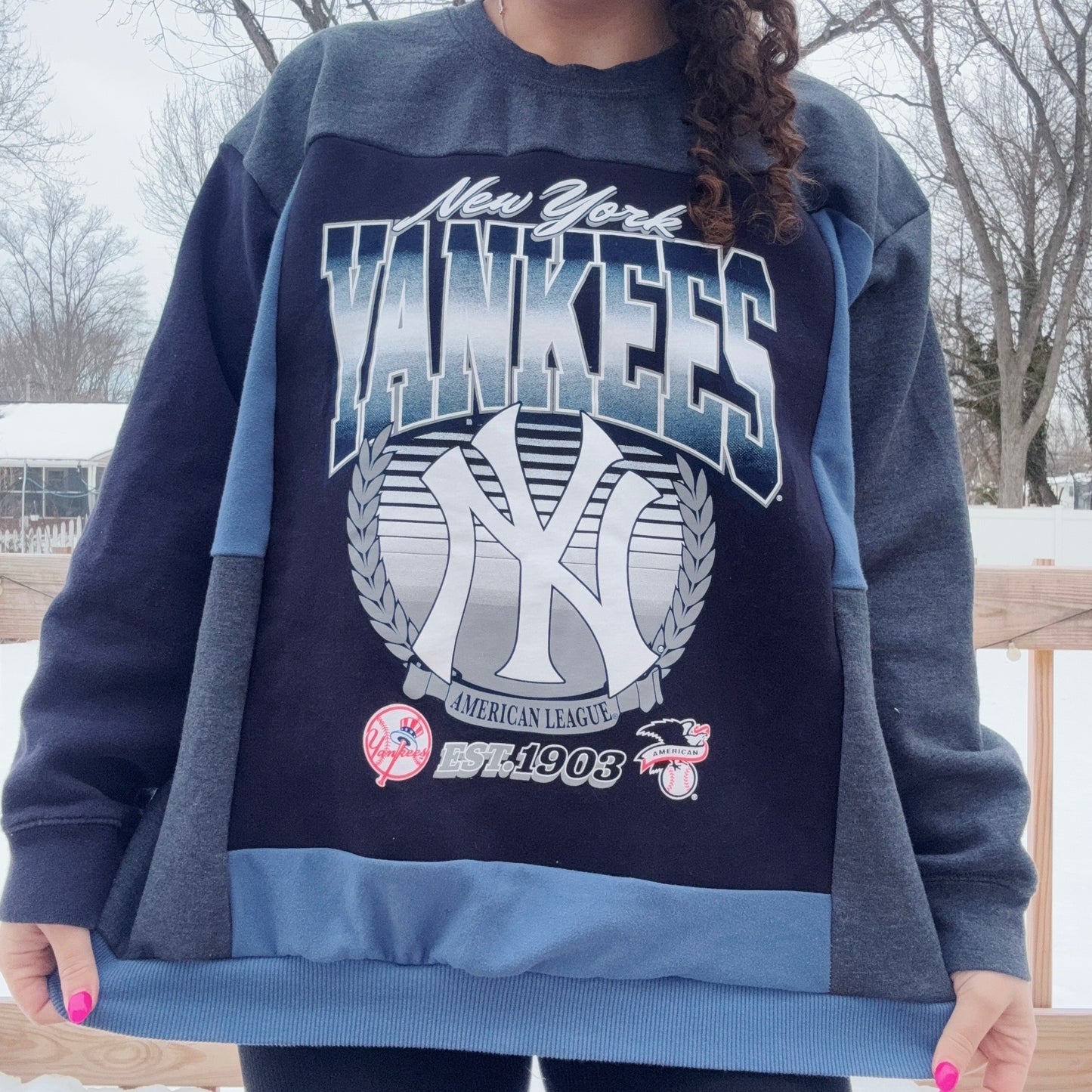 Yanks Patchwork Crewneck - Size S-XL