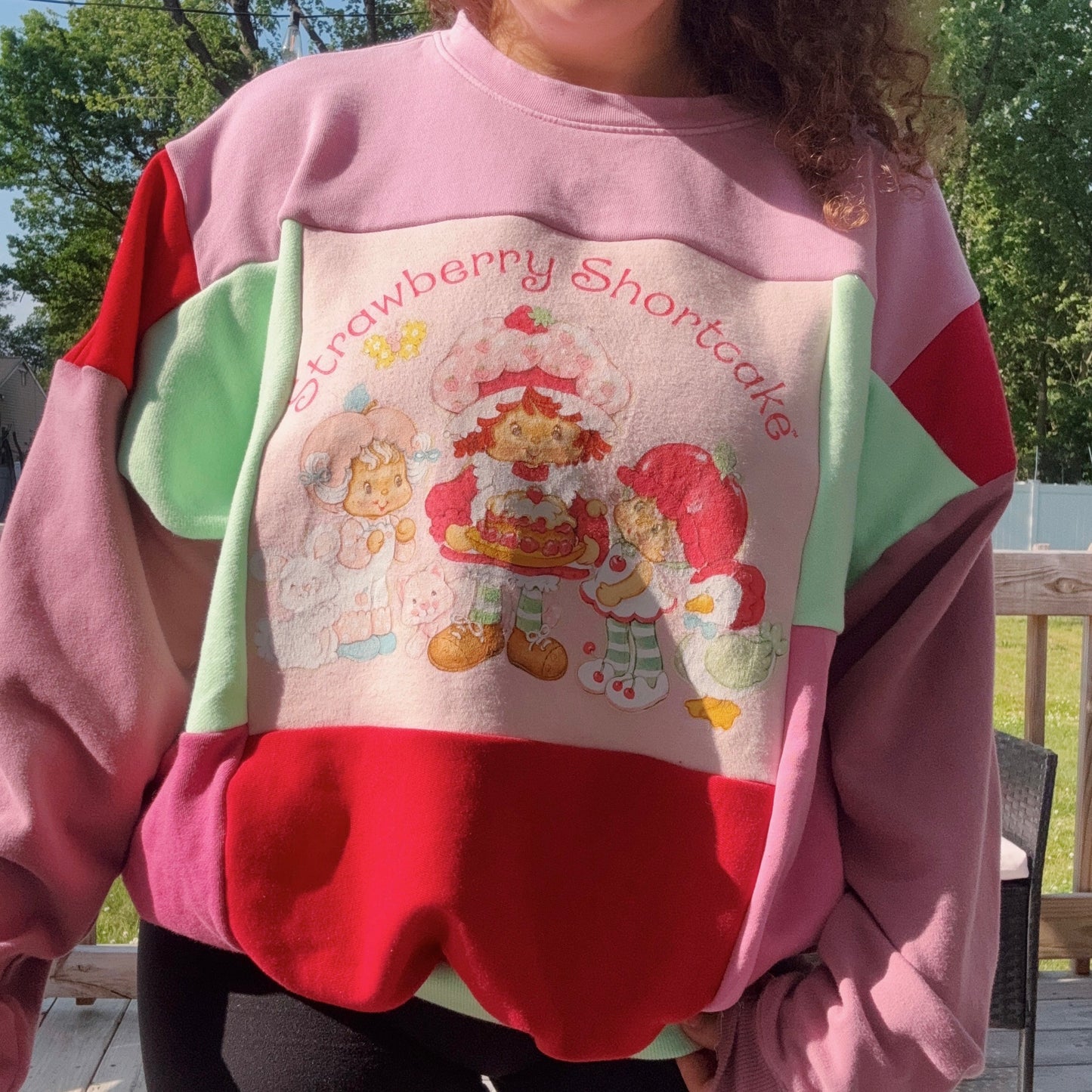 Strawberry Shortcake Patchwork Crew - Size S-XL