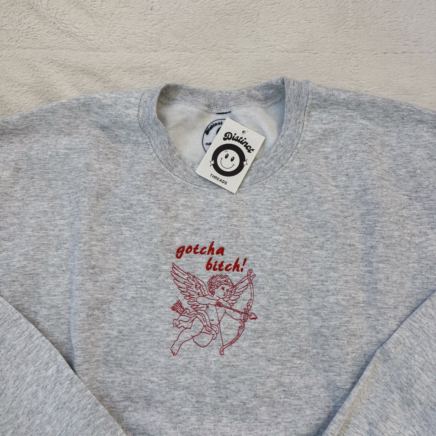 Gotcha Bitch! Cupid Ready To Ship Embroidered Crew - Size XL
