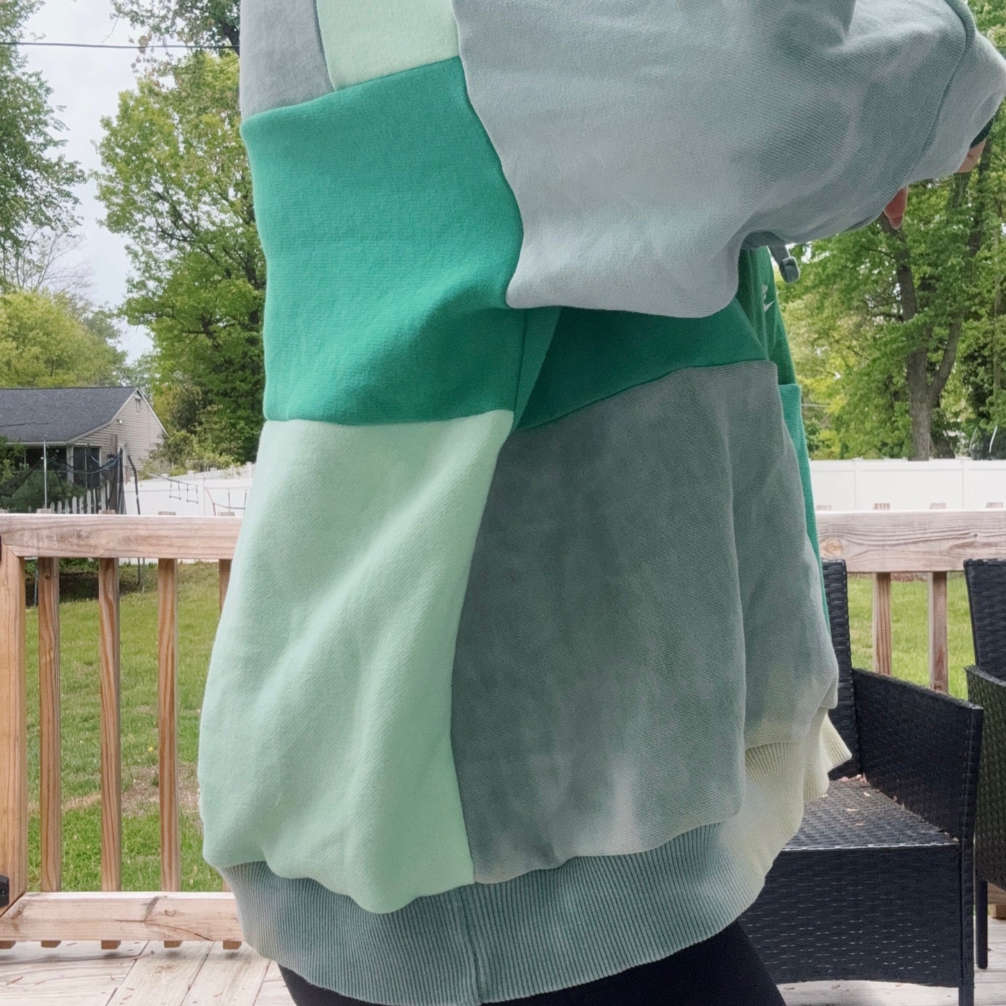 Birds Blast Patchwork Hoodie - Size S-2XL