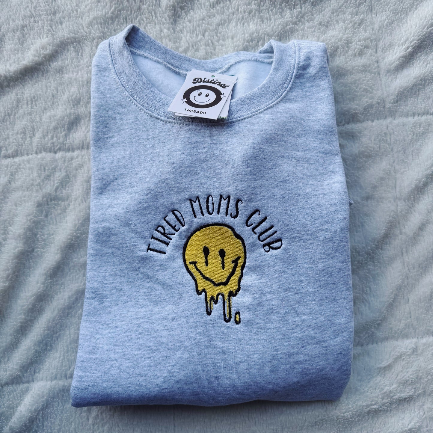 Tired Moms Club Embroidered Crewneck Sweatshirt