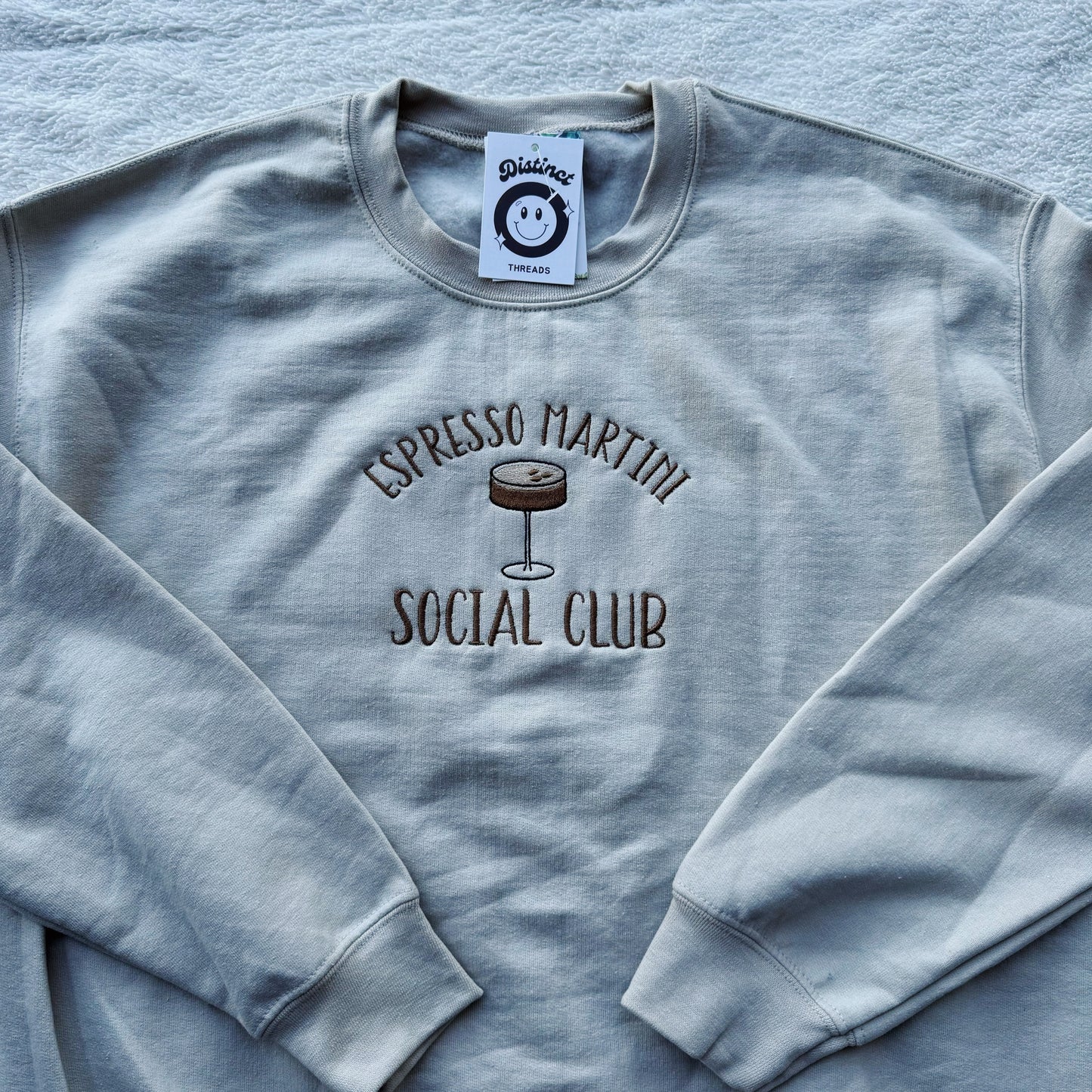 Espresso Martini Social Club Embroidered Crewneck Sweatshirt