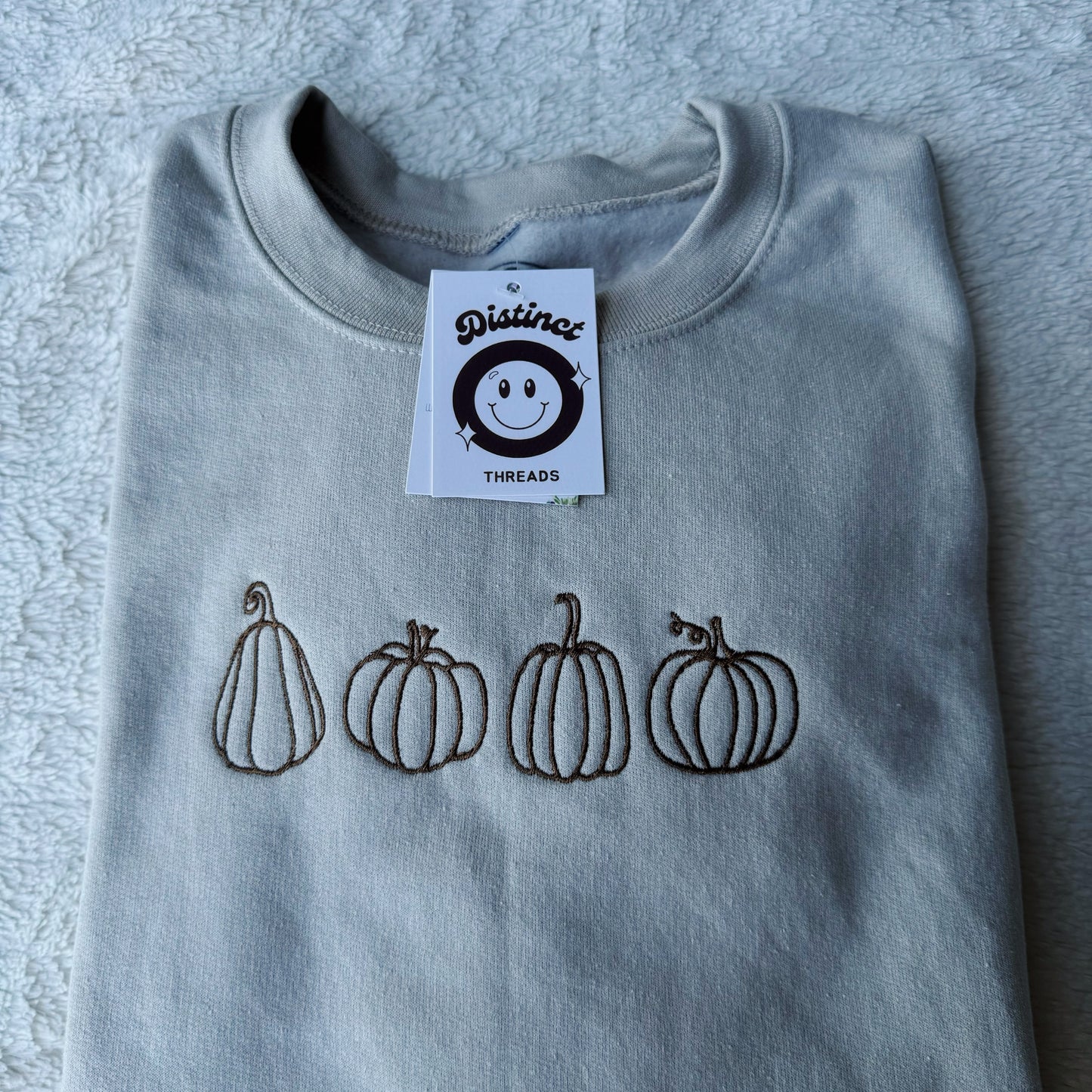 4 Pumpkins Embroidered Crewneck Sweatshirt